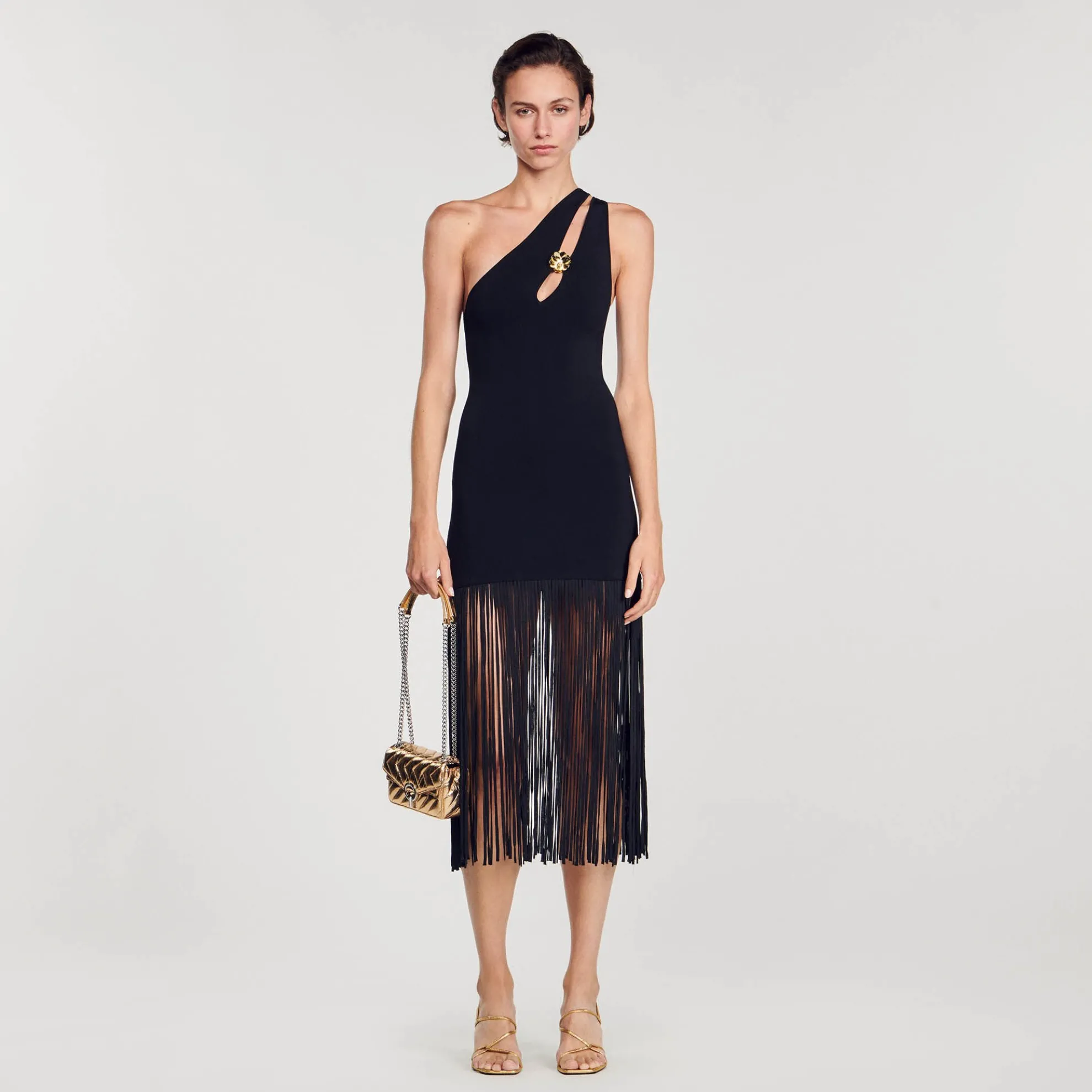 Asymmetrische Jurk Met Franjes