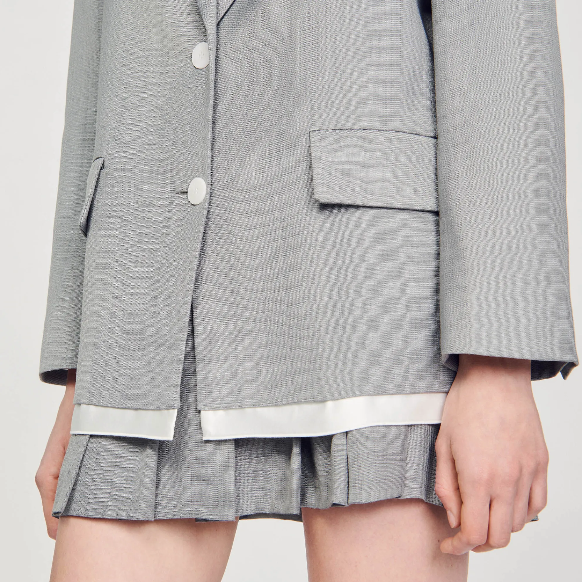 Blazer Met Satijnen Details