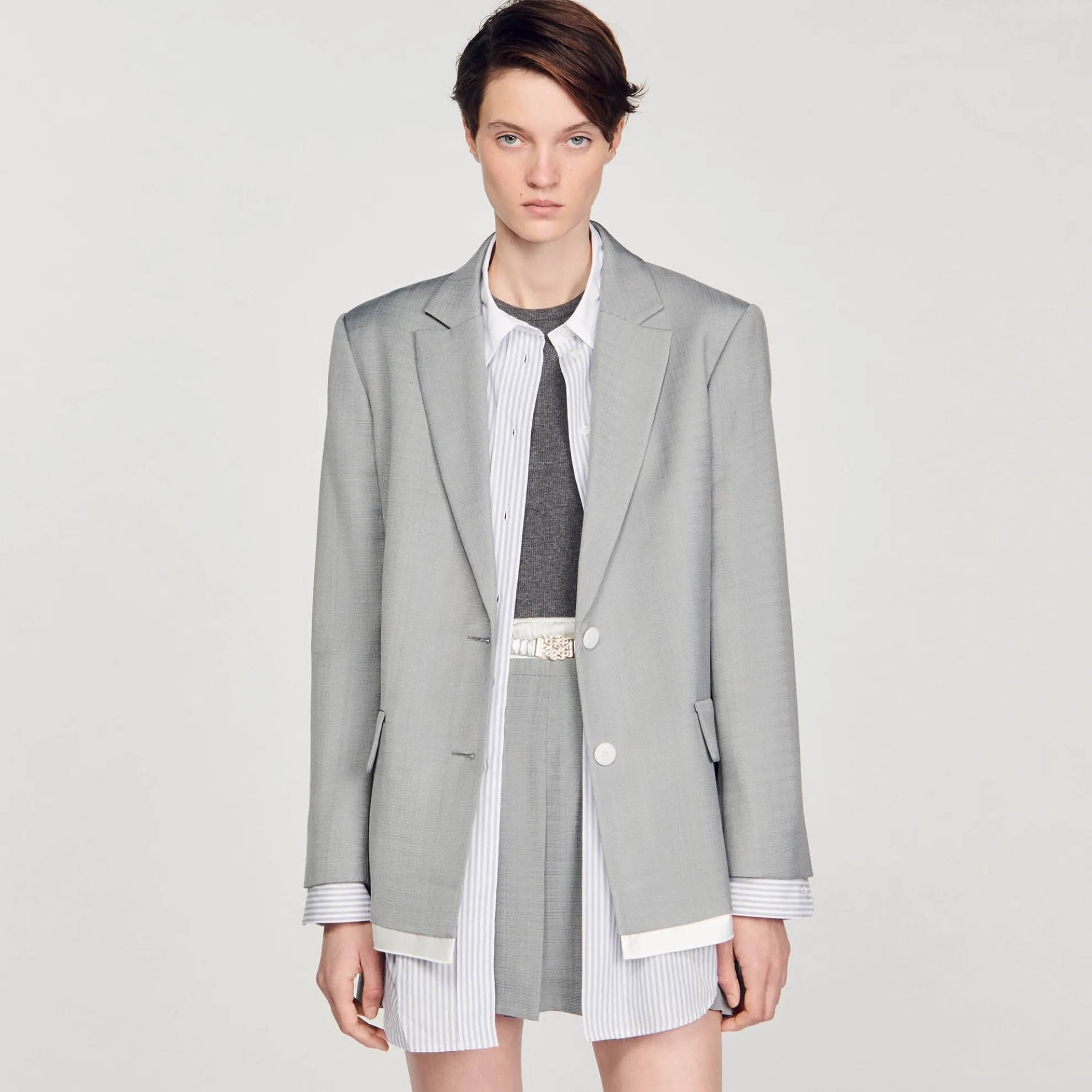 Blazer Met Satijnen Details