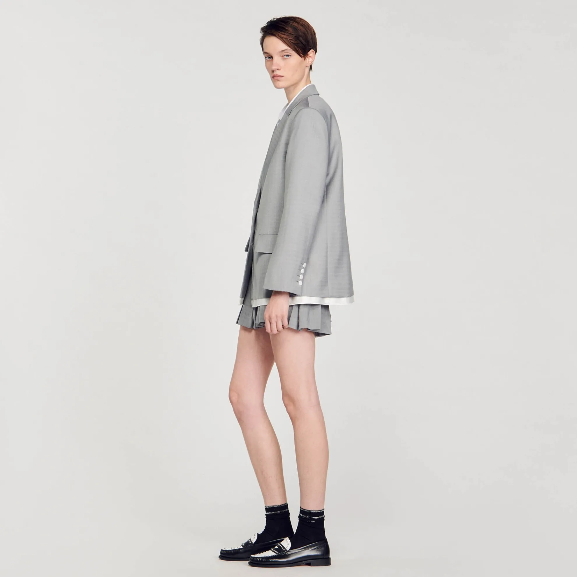 Blazer Met Satijnen Details