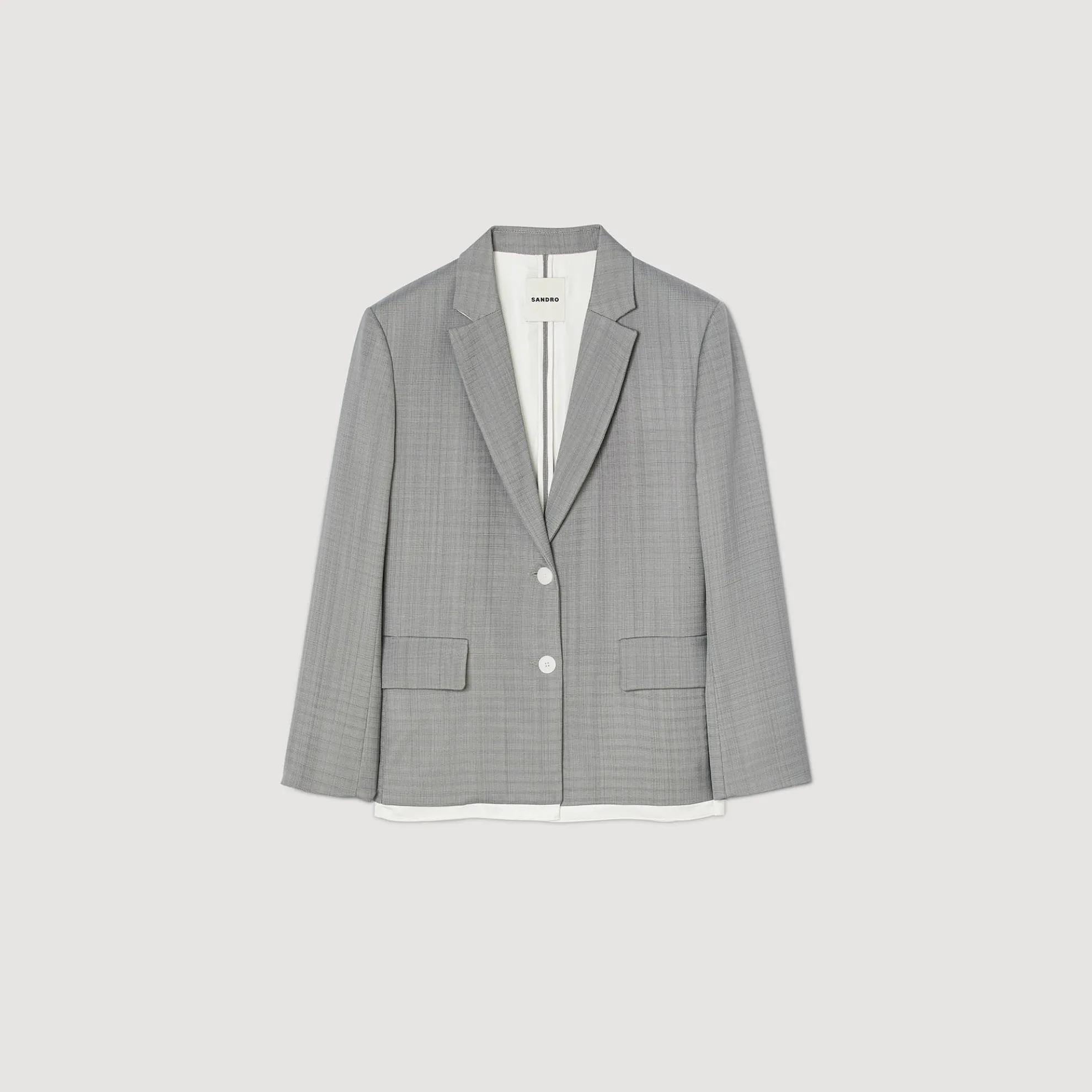 Blazer Met Satijnen Details