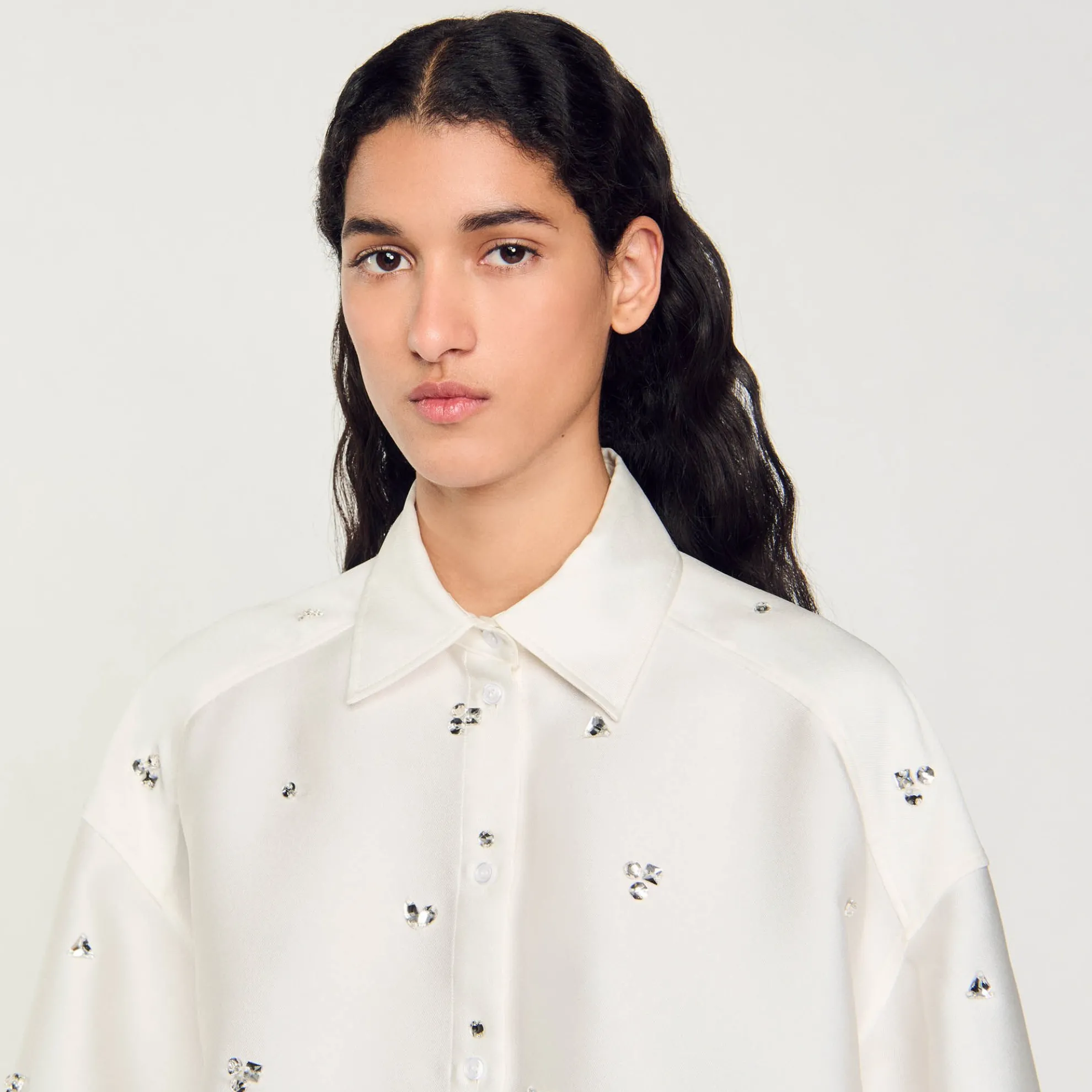 Blouse Versierd Met Stras