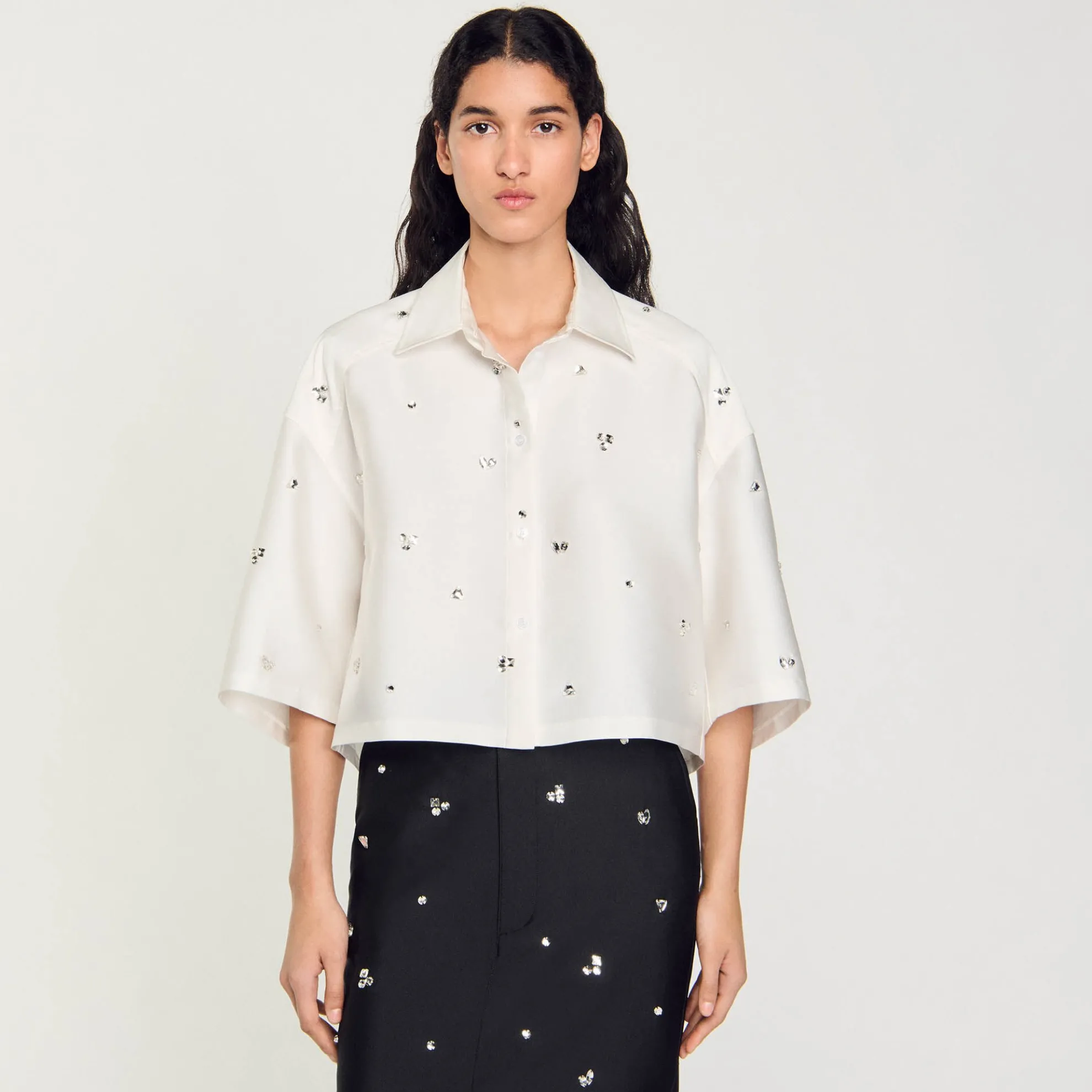 Blouse Versierd Met Stras