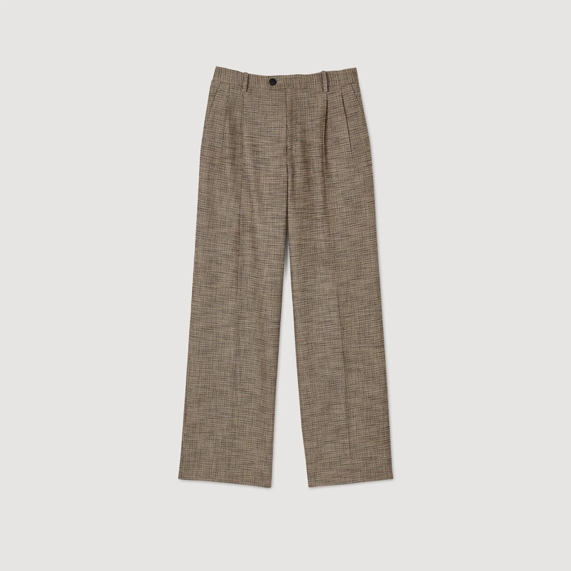 Broek Met Pied-de-poule Motief