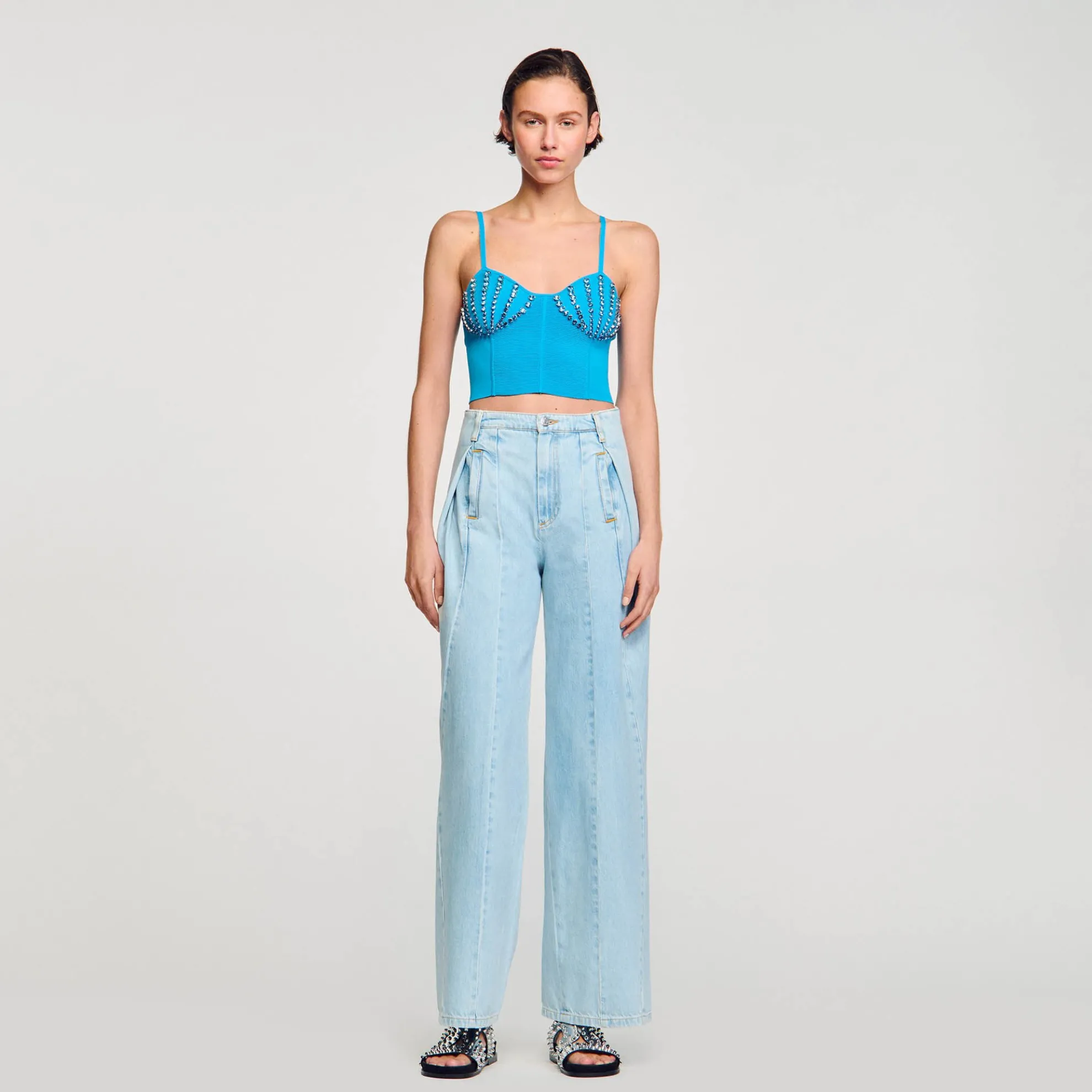 Bustier Top Met Stras Schelpen