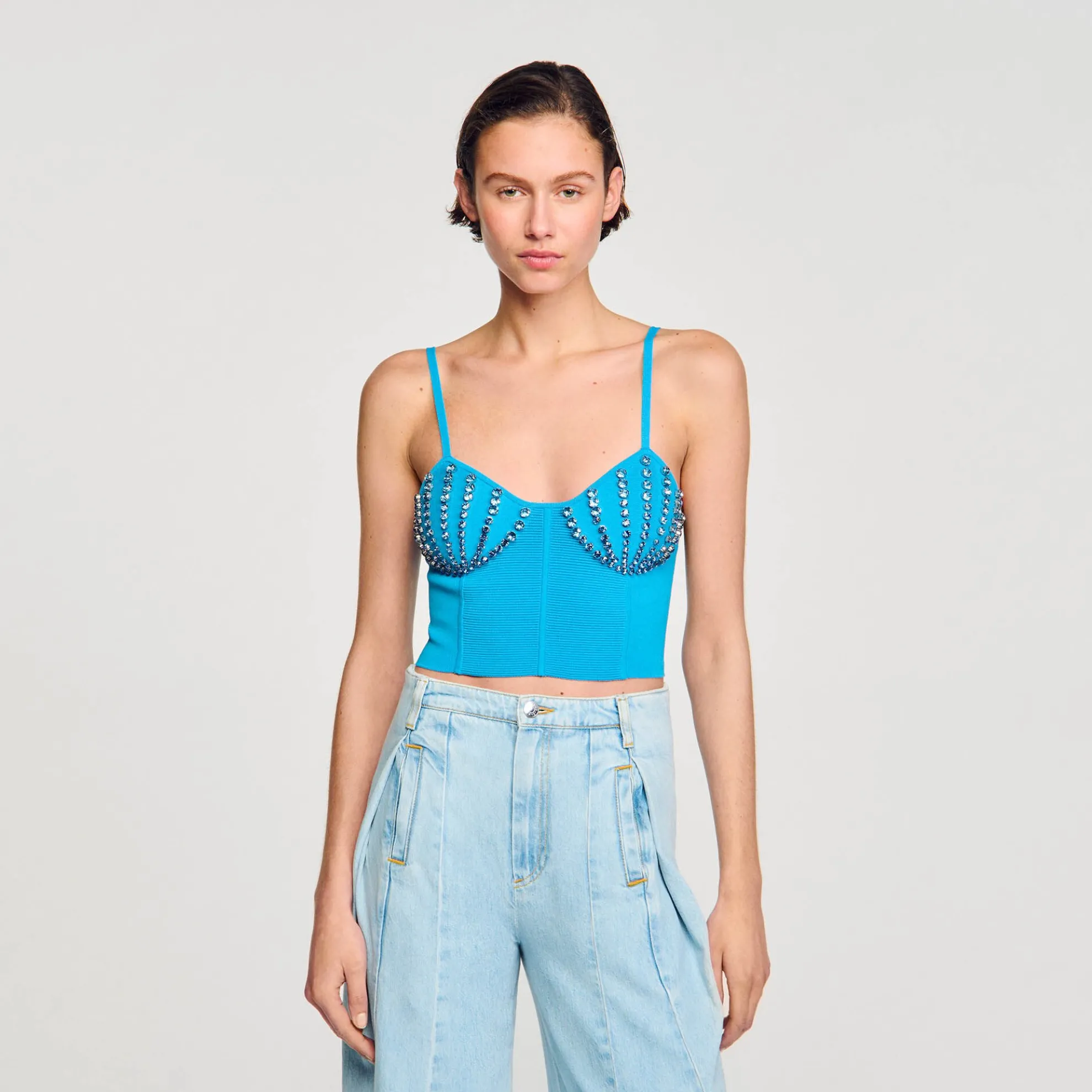 Bustier Top Met Stras Schelpen