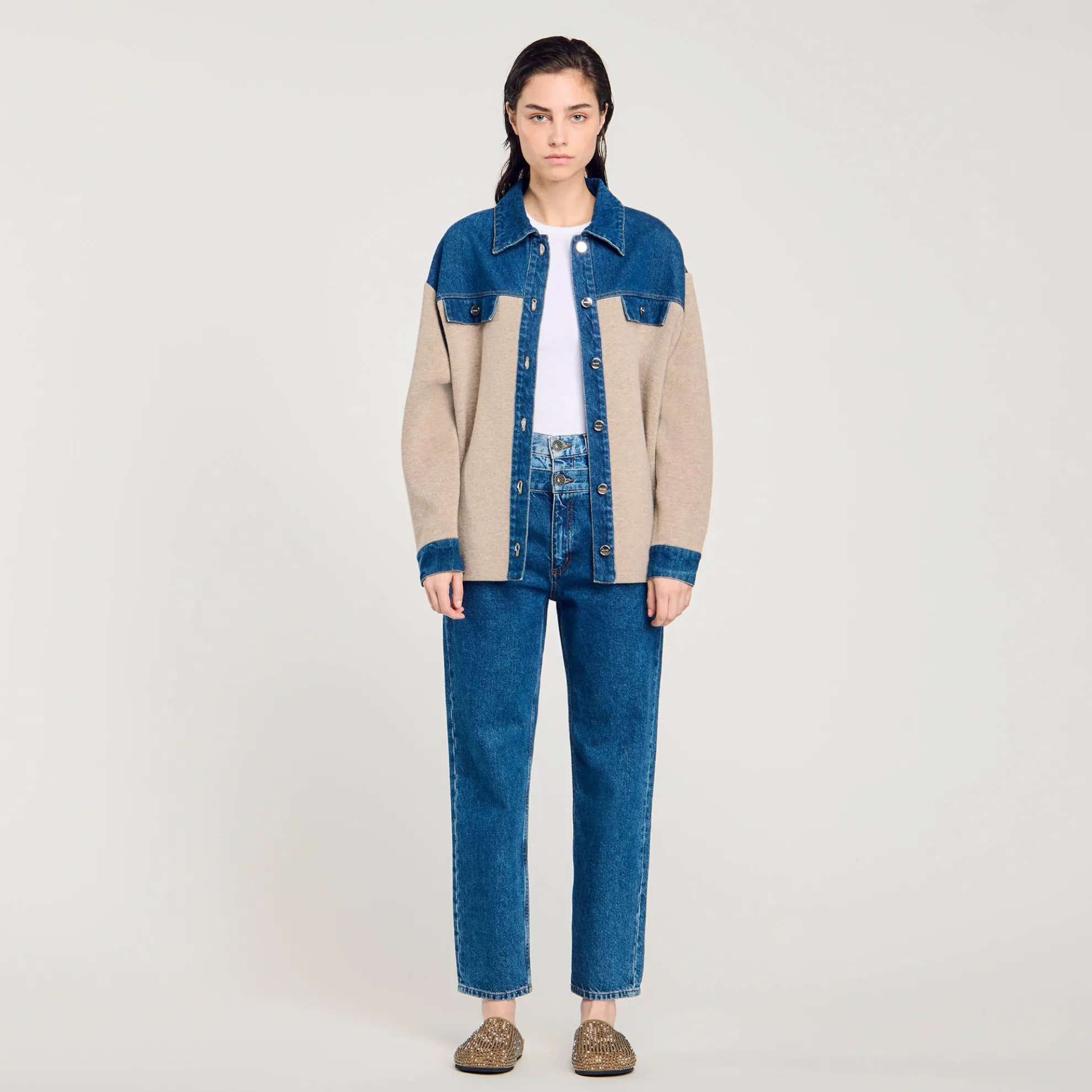 Cardicoat Gebreid En Jeans