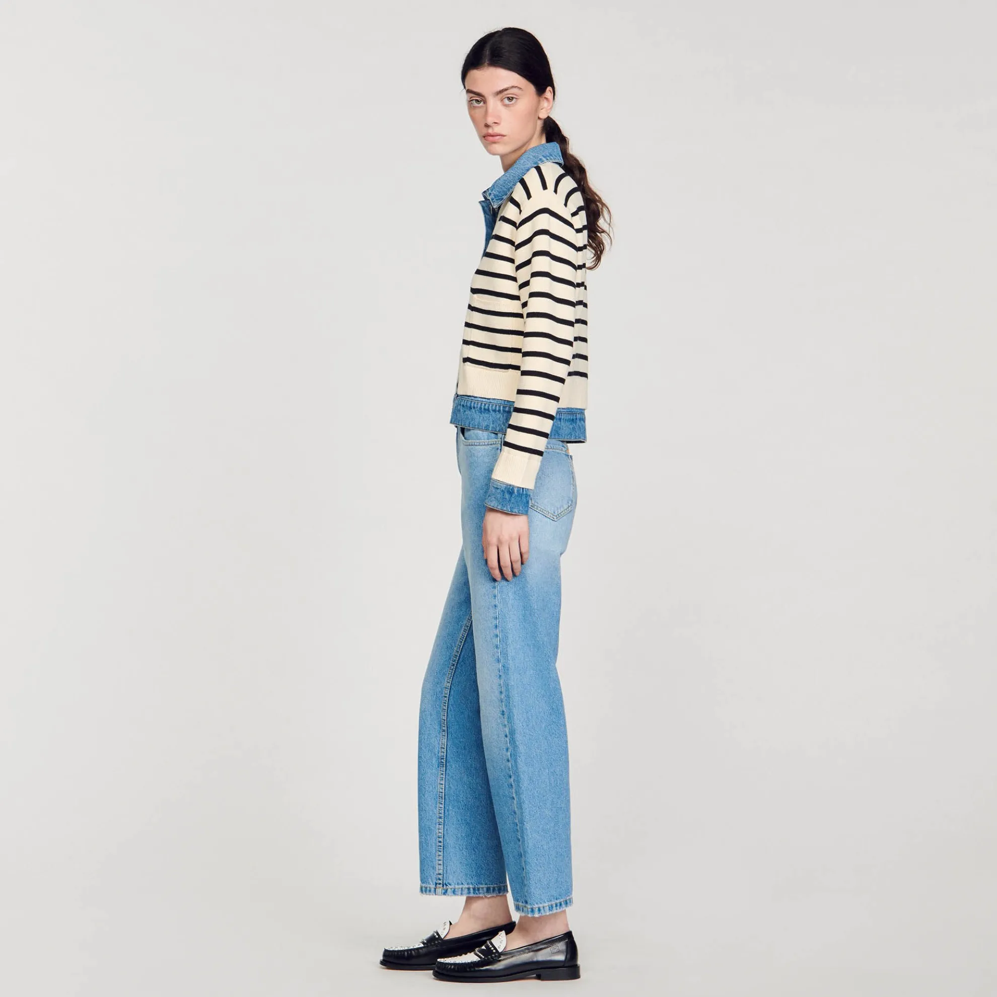 Cardicoat Gestreept Breiwerk En Denim