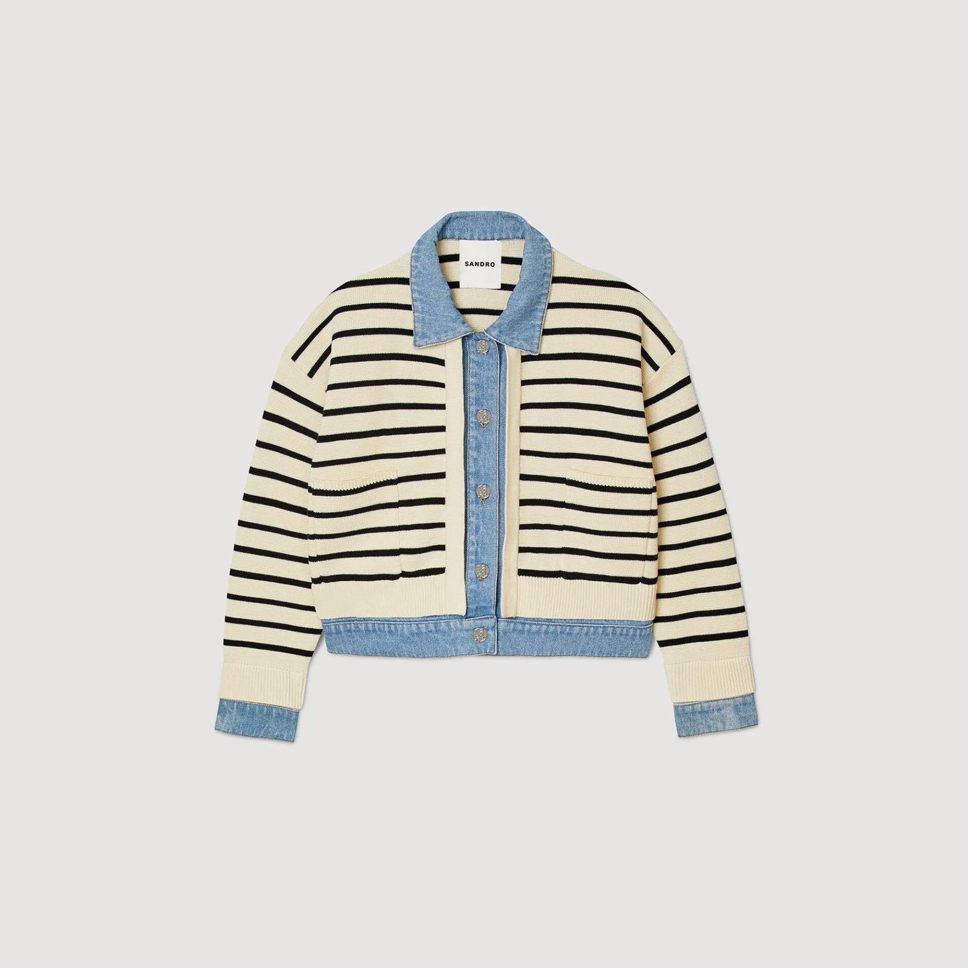 Cardicoat Gestreept Breiwerk En Denim