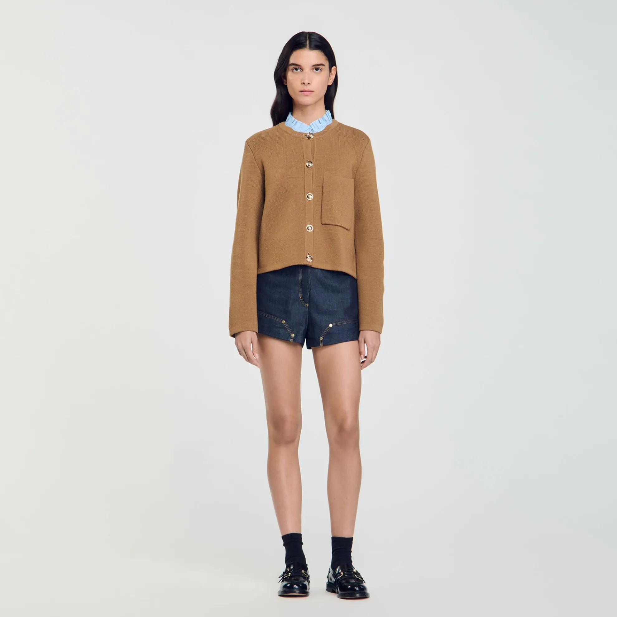 Cardigan Met Ruchekraag