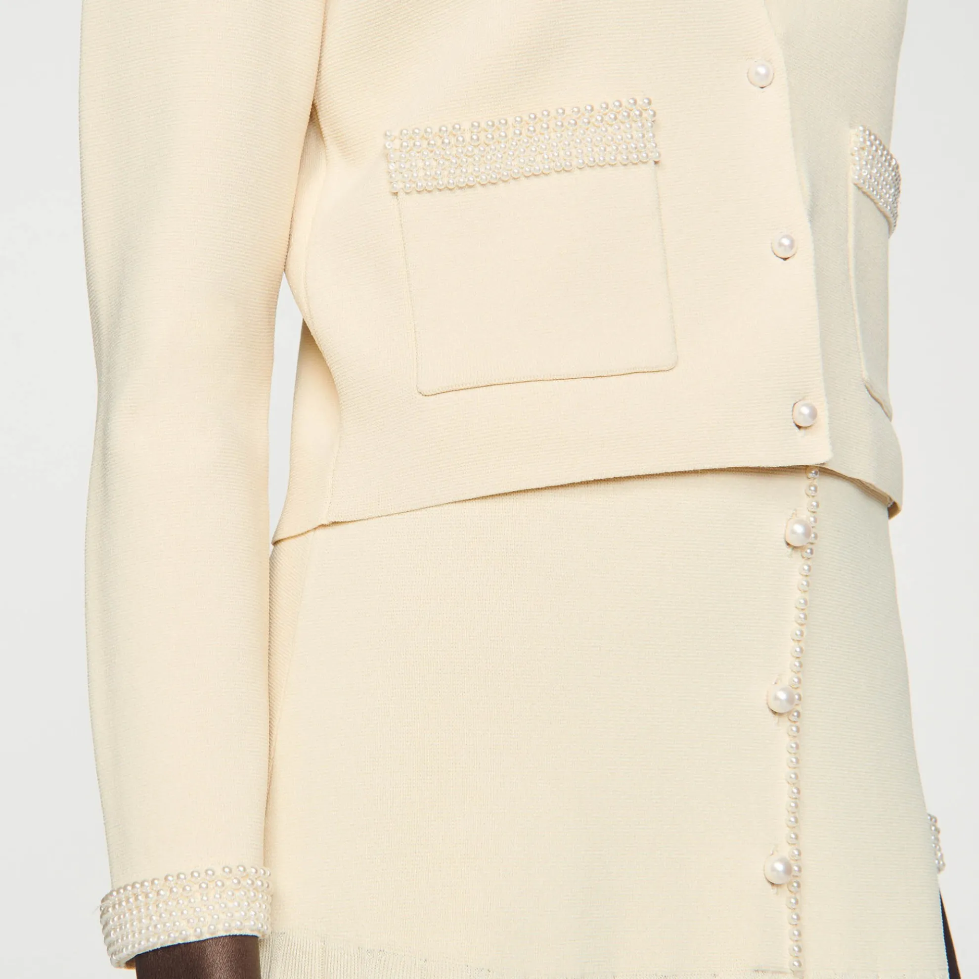 Cardigan Vest Met Parels