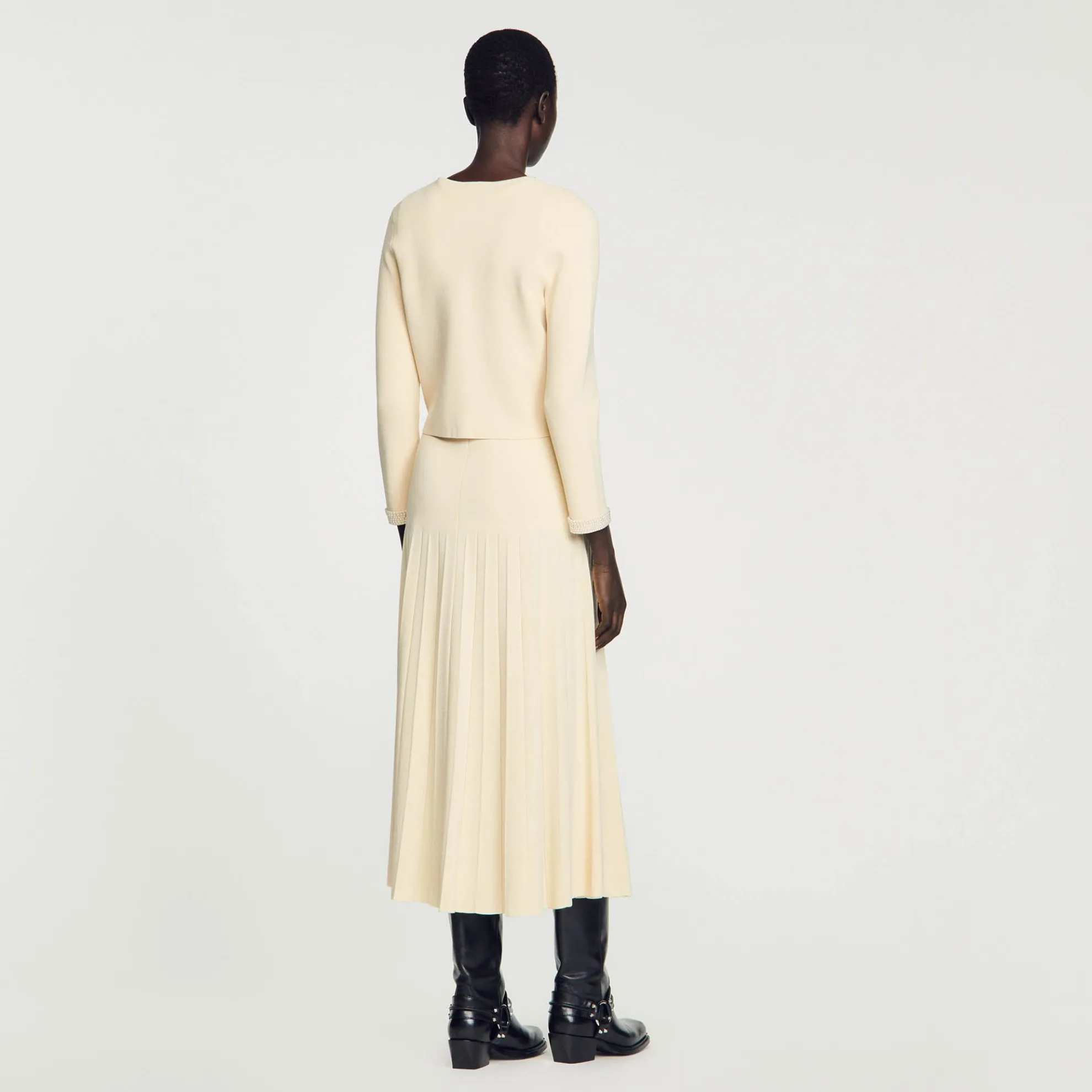 Cardigan Vest Met Parels