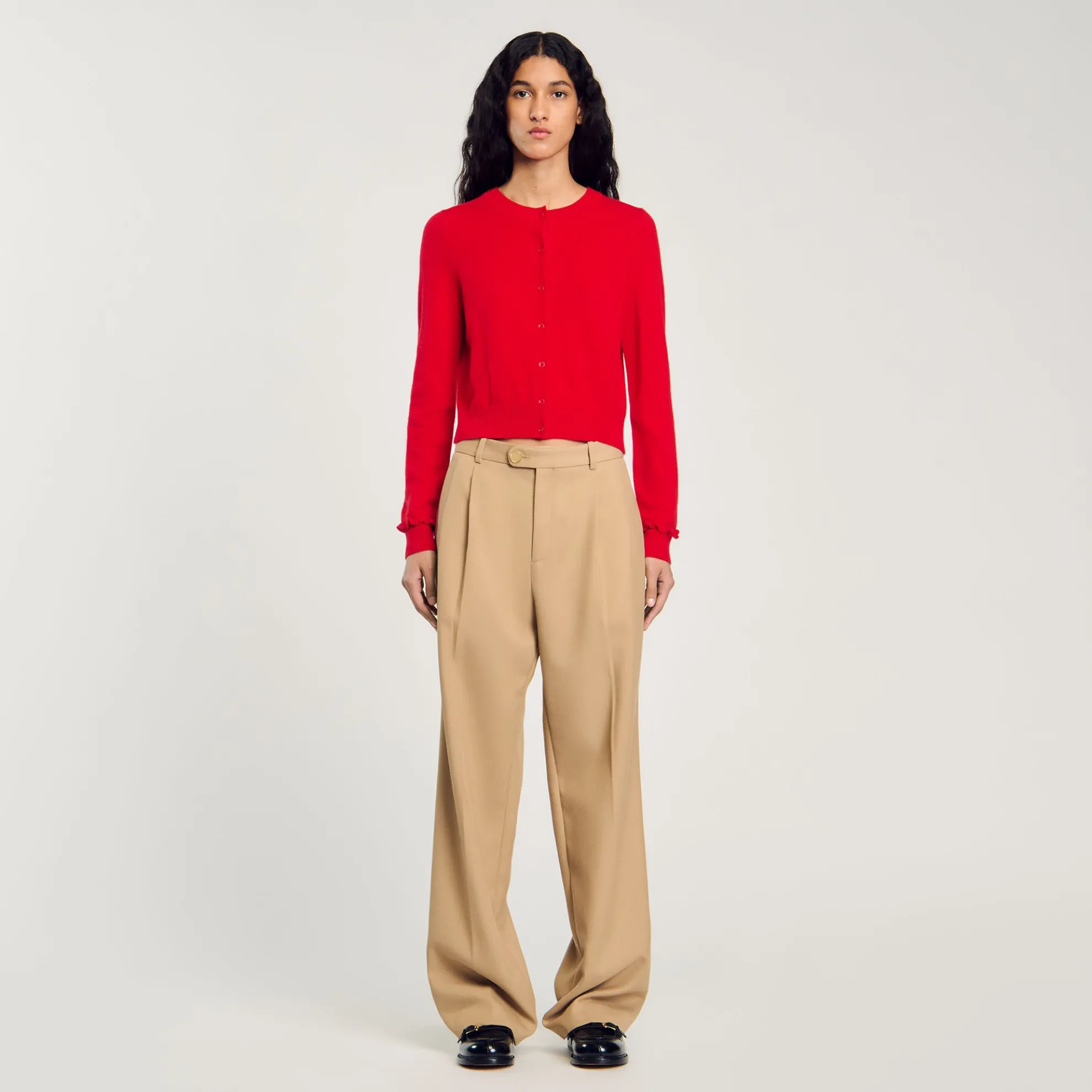 Cardigan Vest Met Volants