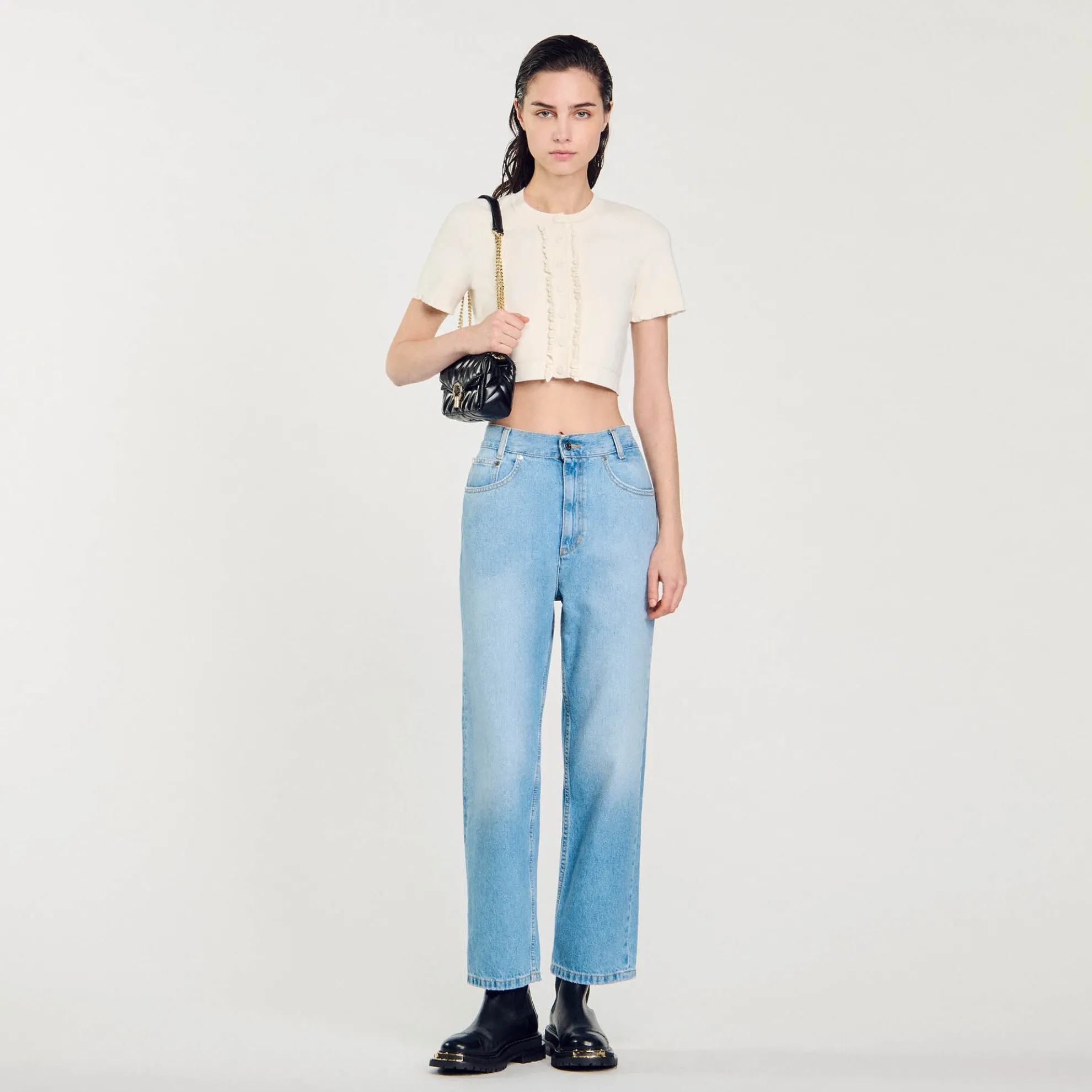 Cardigan Vest Met Volants