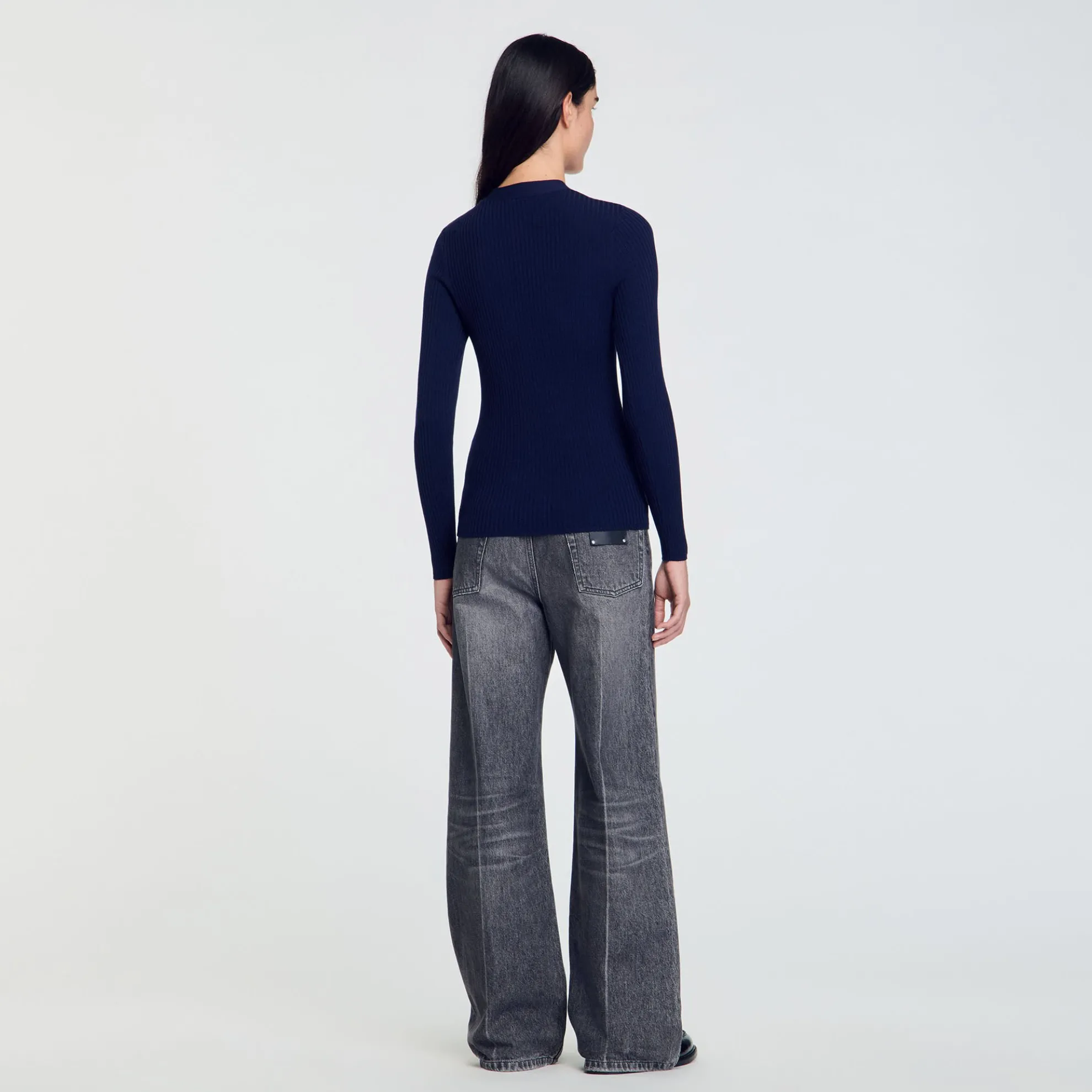 Cardigan Vest Ribgebreid