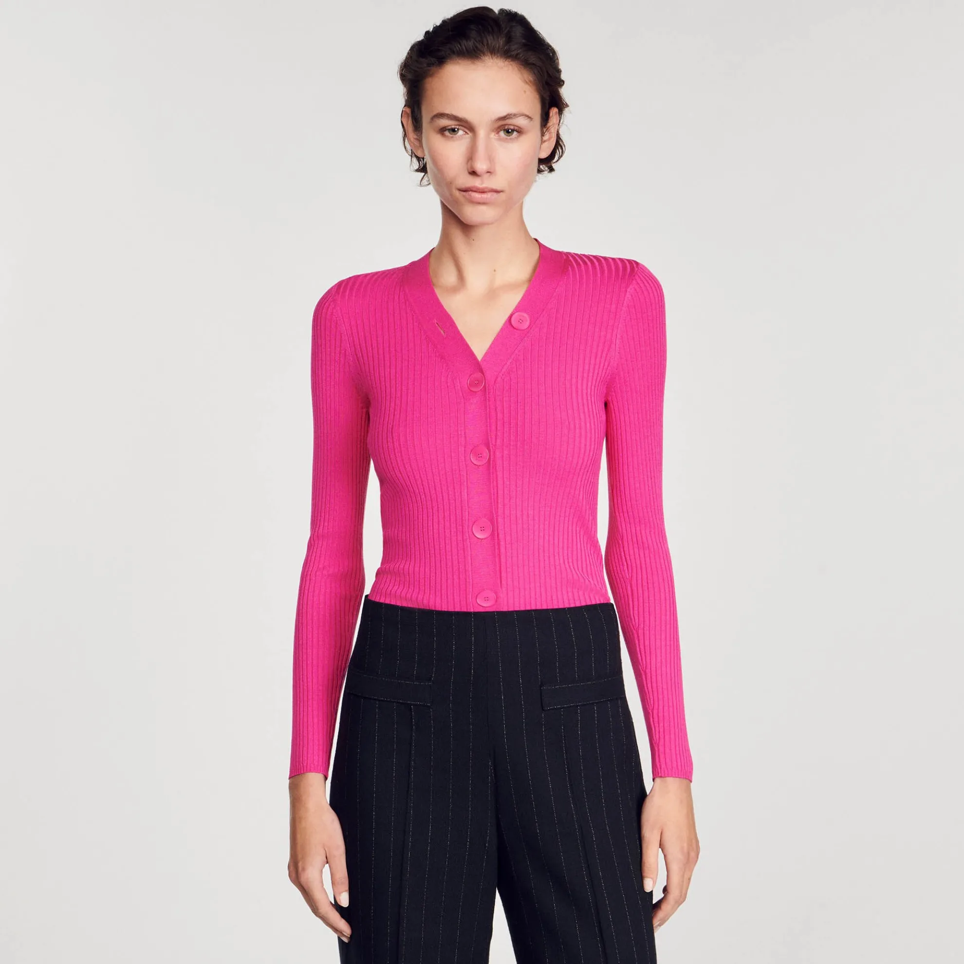 Cardigan Vest Ribgebreid