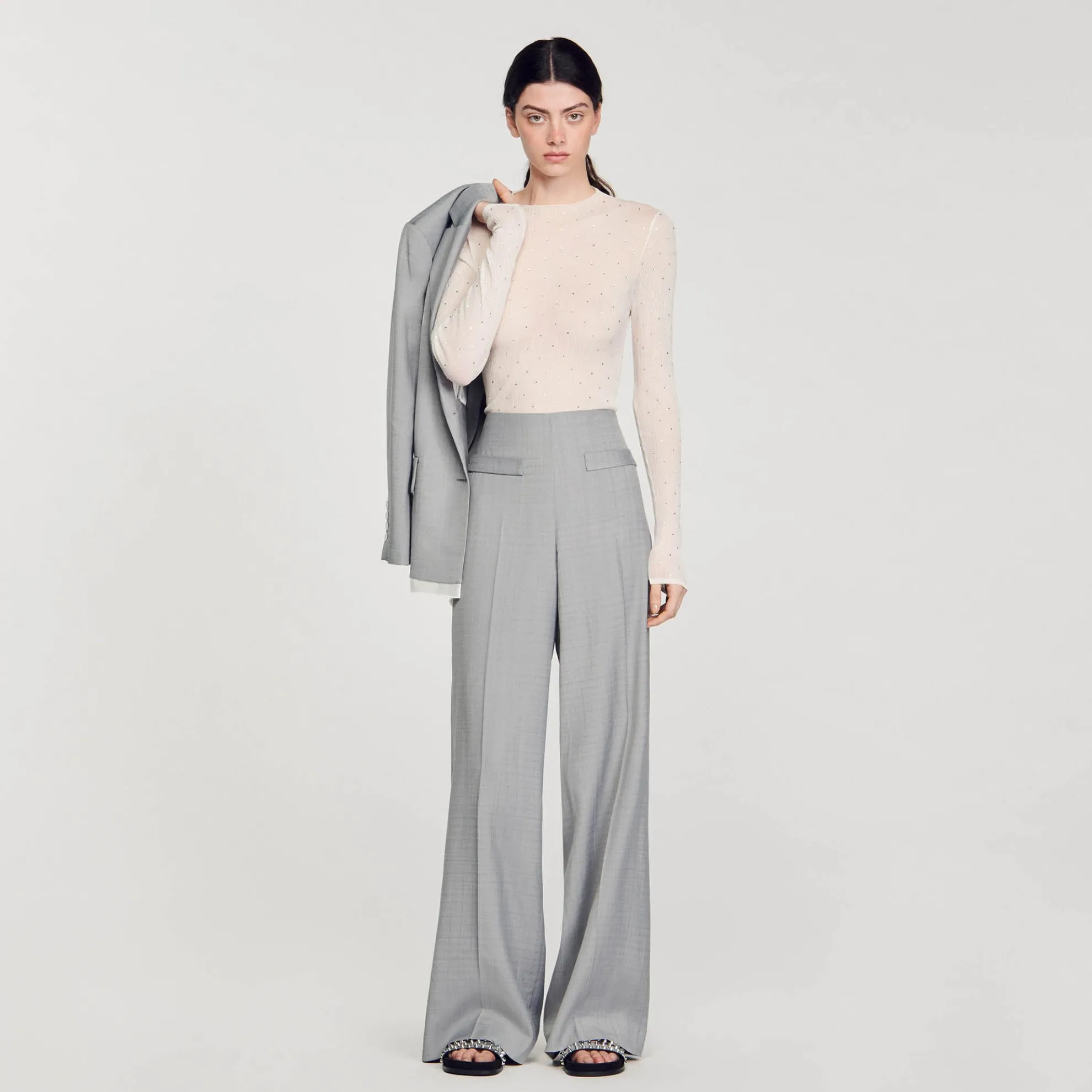 Doorzichtige Trui Met Stras