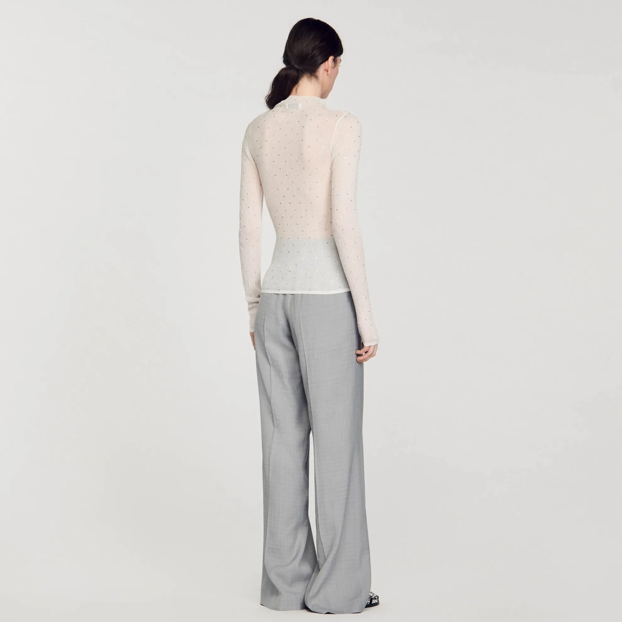 Doorzichtige Trui Met Stras