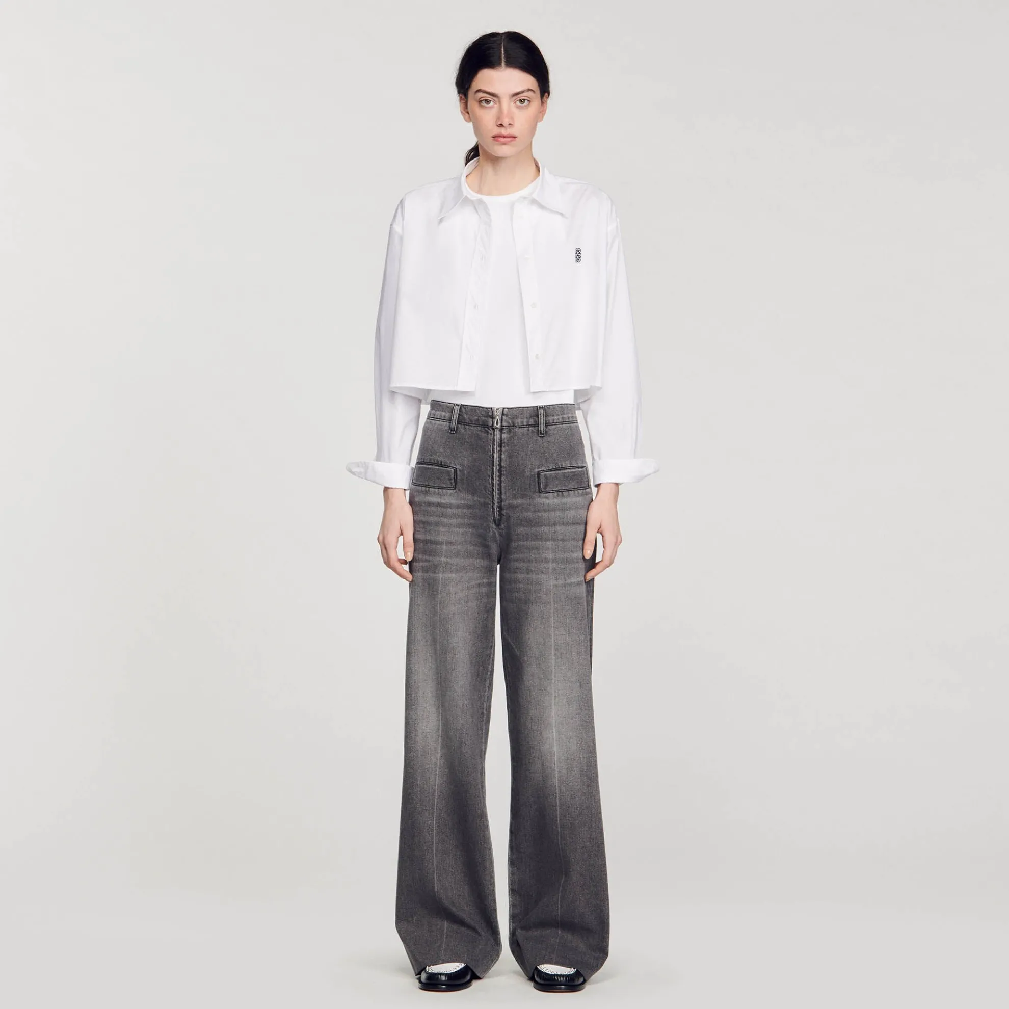 Flared Jeans Stone Wash