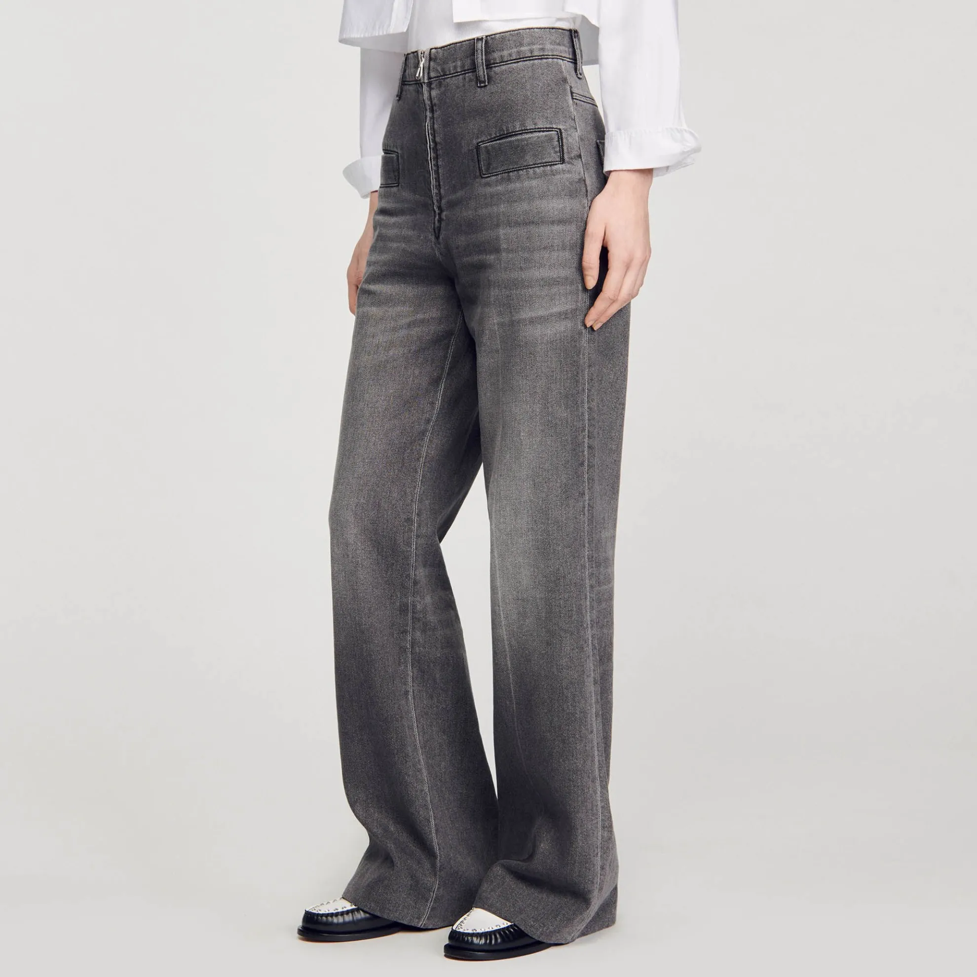 Flared Jeans Stone Wash