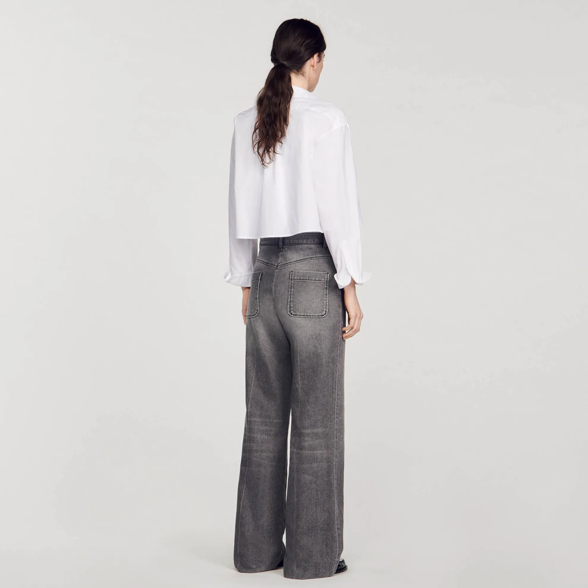 Flared Jeans Stone Wash