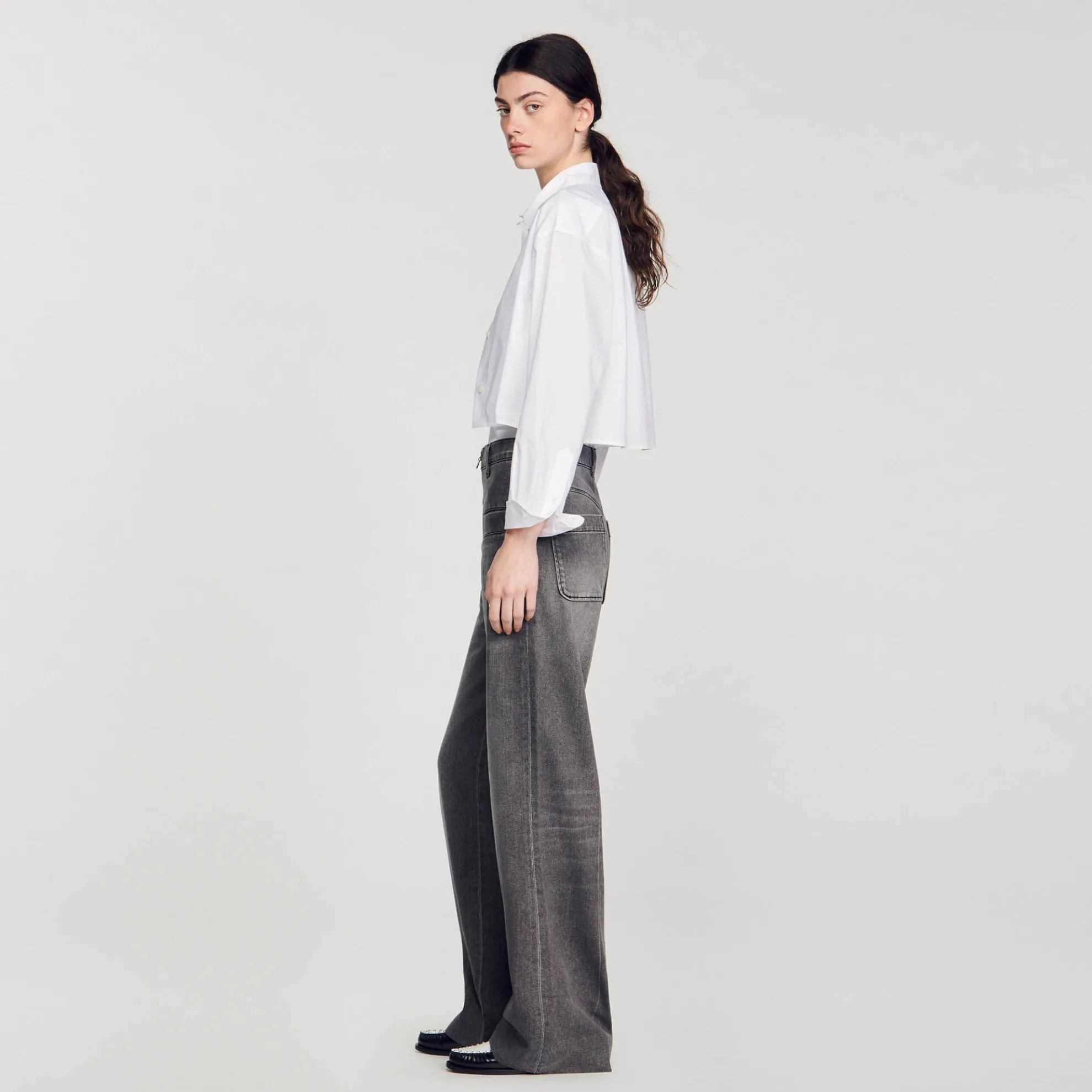 Flared Jeans Stone Wash