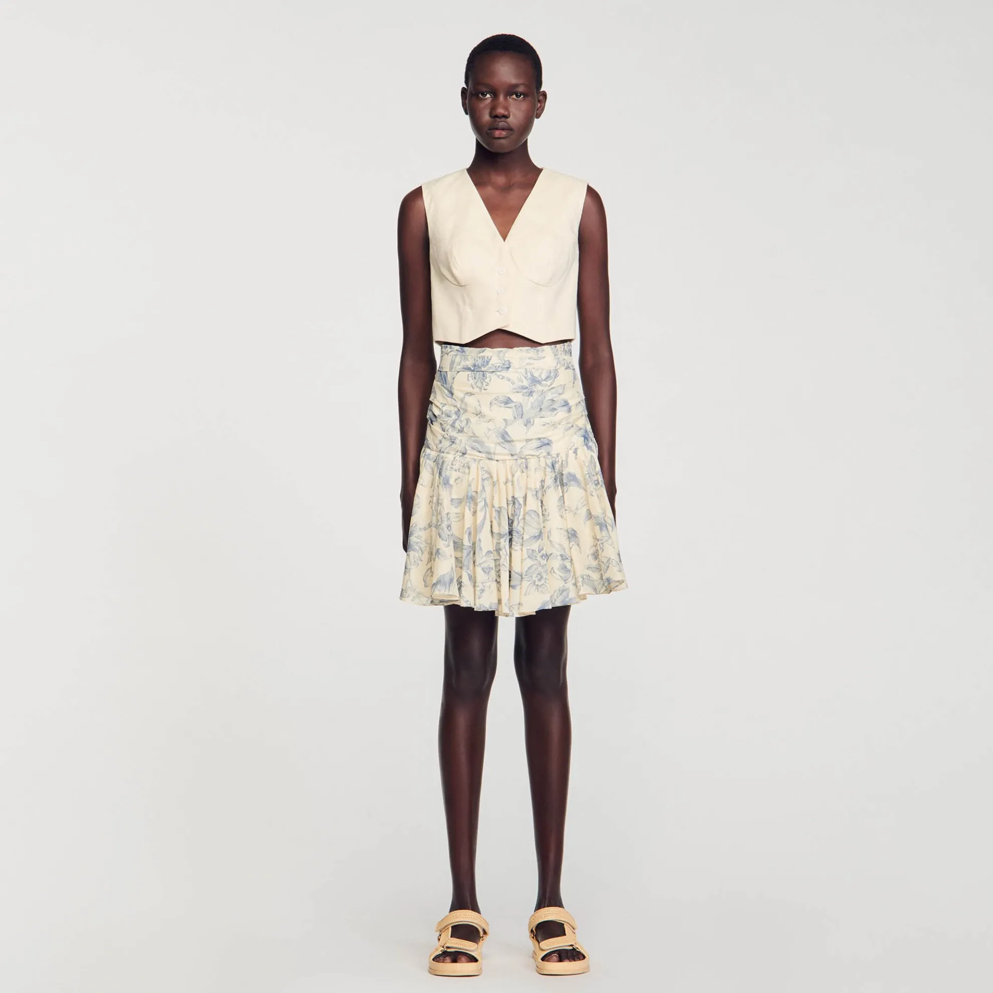 Gebloemde Rok Met Ruches