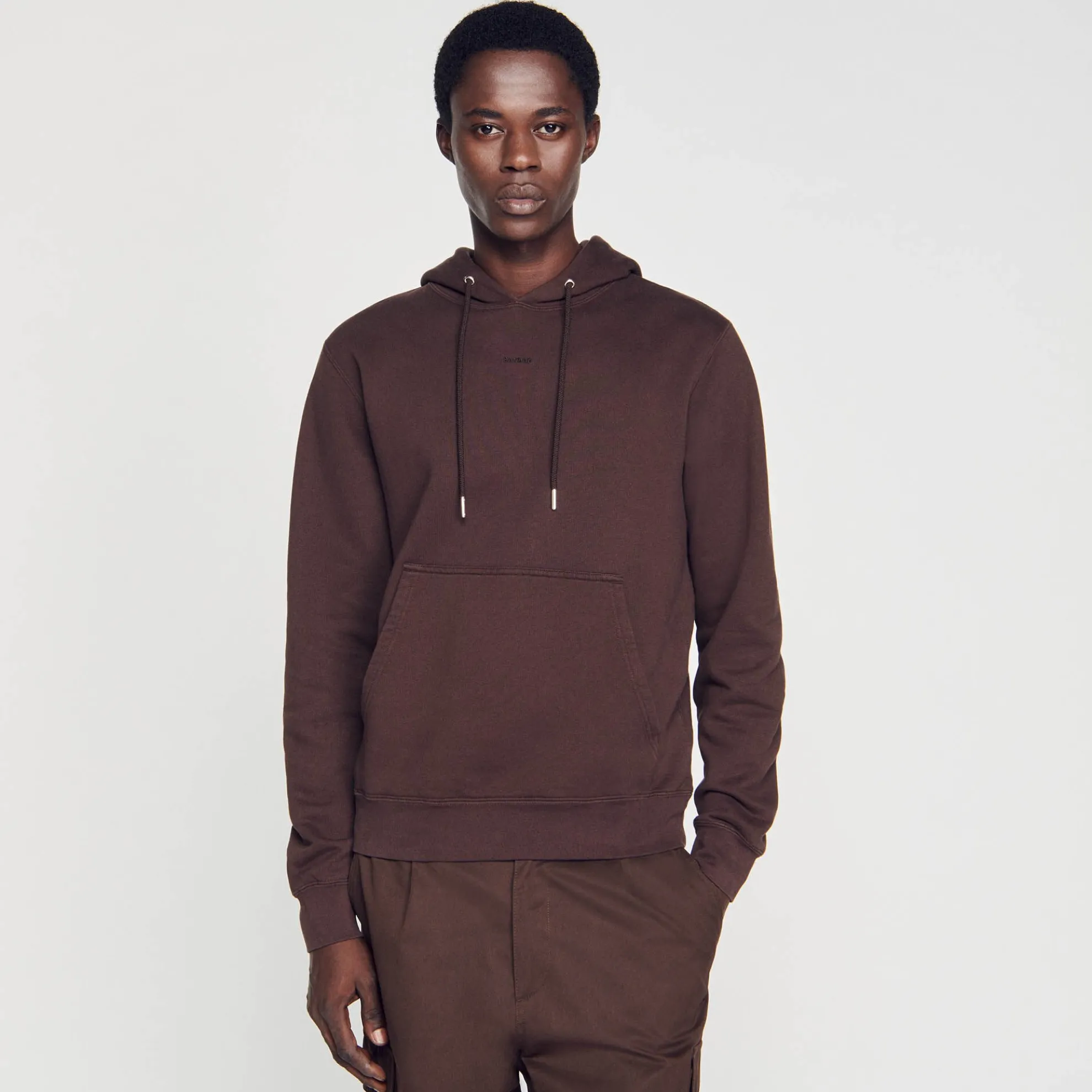 Geborduurde Herenhoody Van Biokatoen