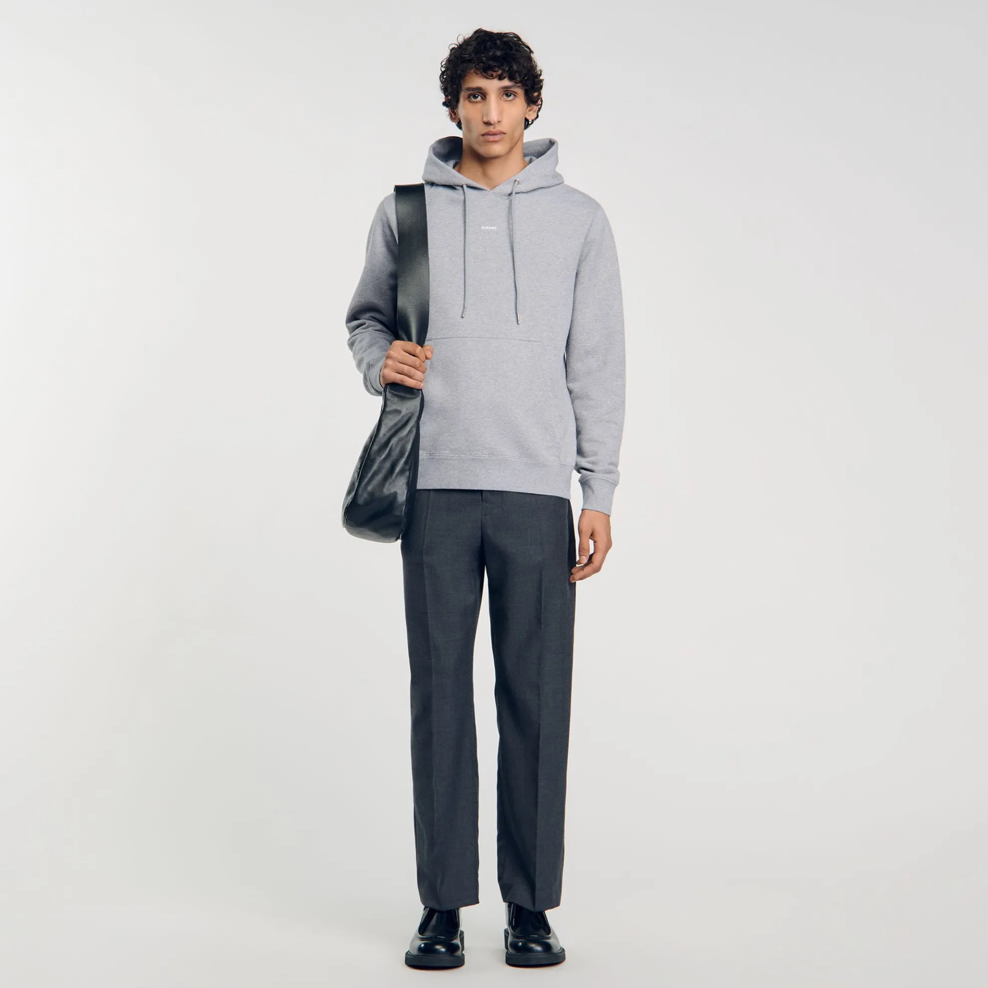 Geborduurde Hoodie Heren Van Biokatoen