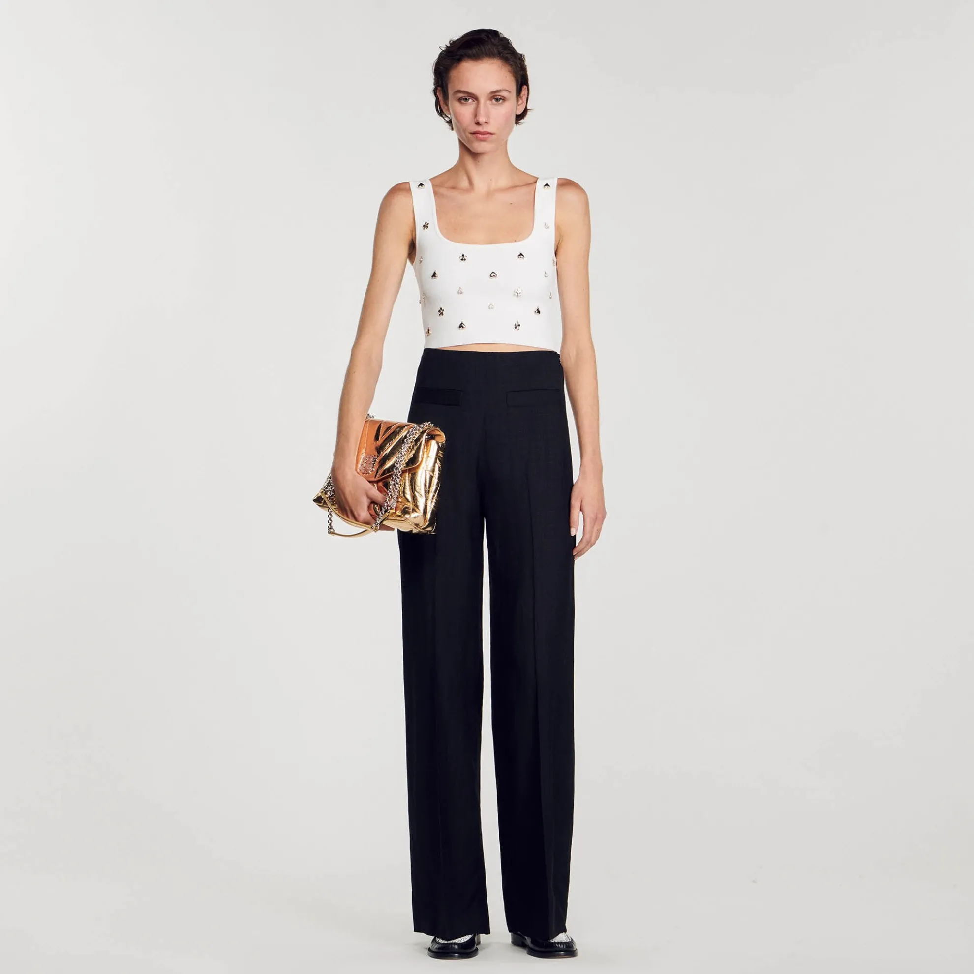 Gebreide Brassière Versierd Met Bedels