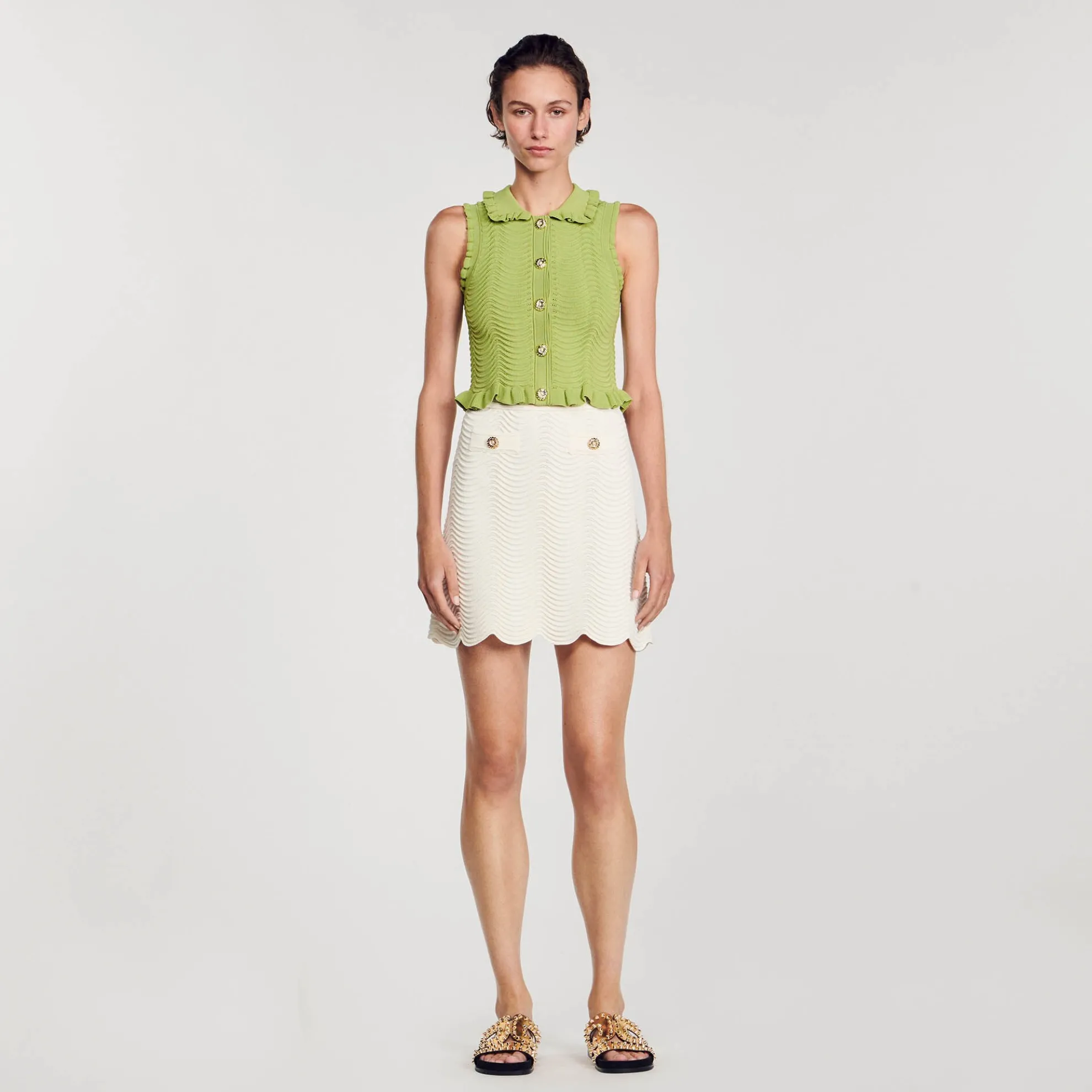 Gebreide Mouwloze Top