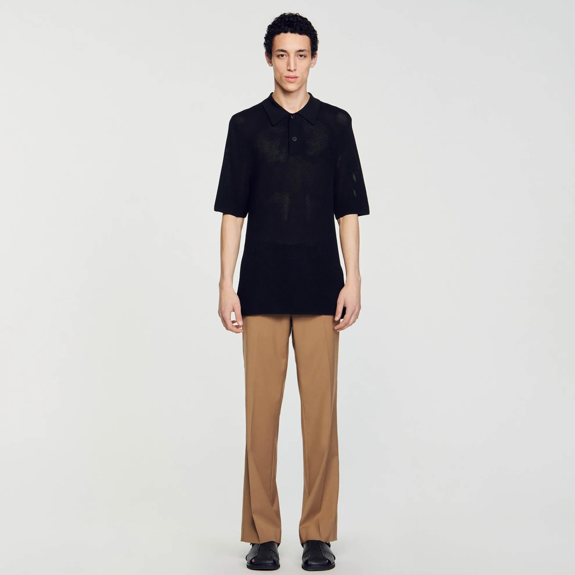 Gebreide Polo Opengewerkt