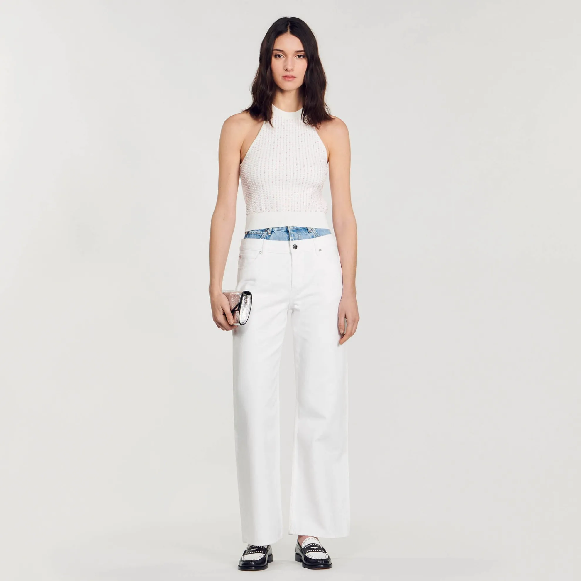 Gebreide Top Met Parels