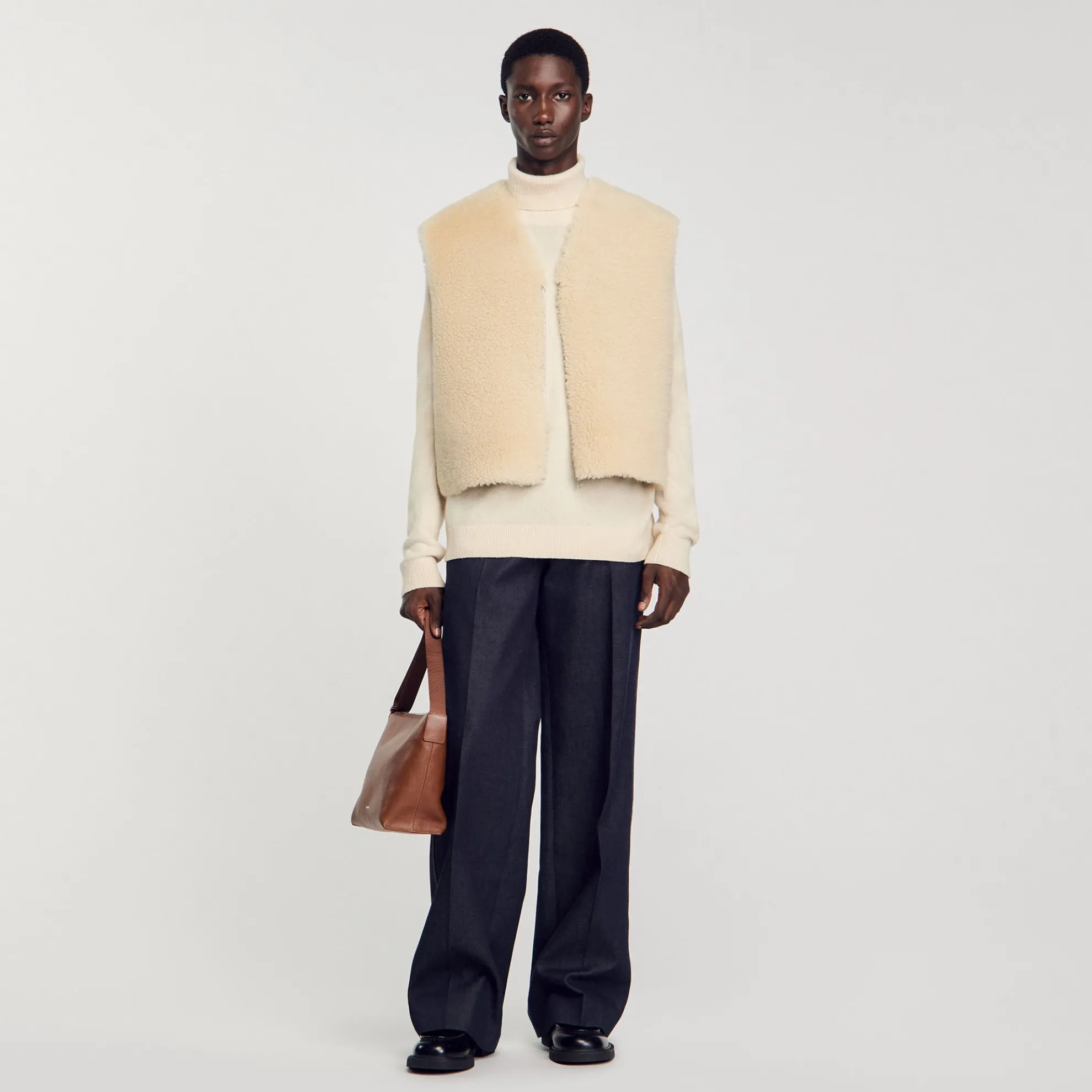 Gilet Mouwloos Omgekeerd Schapenvacht