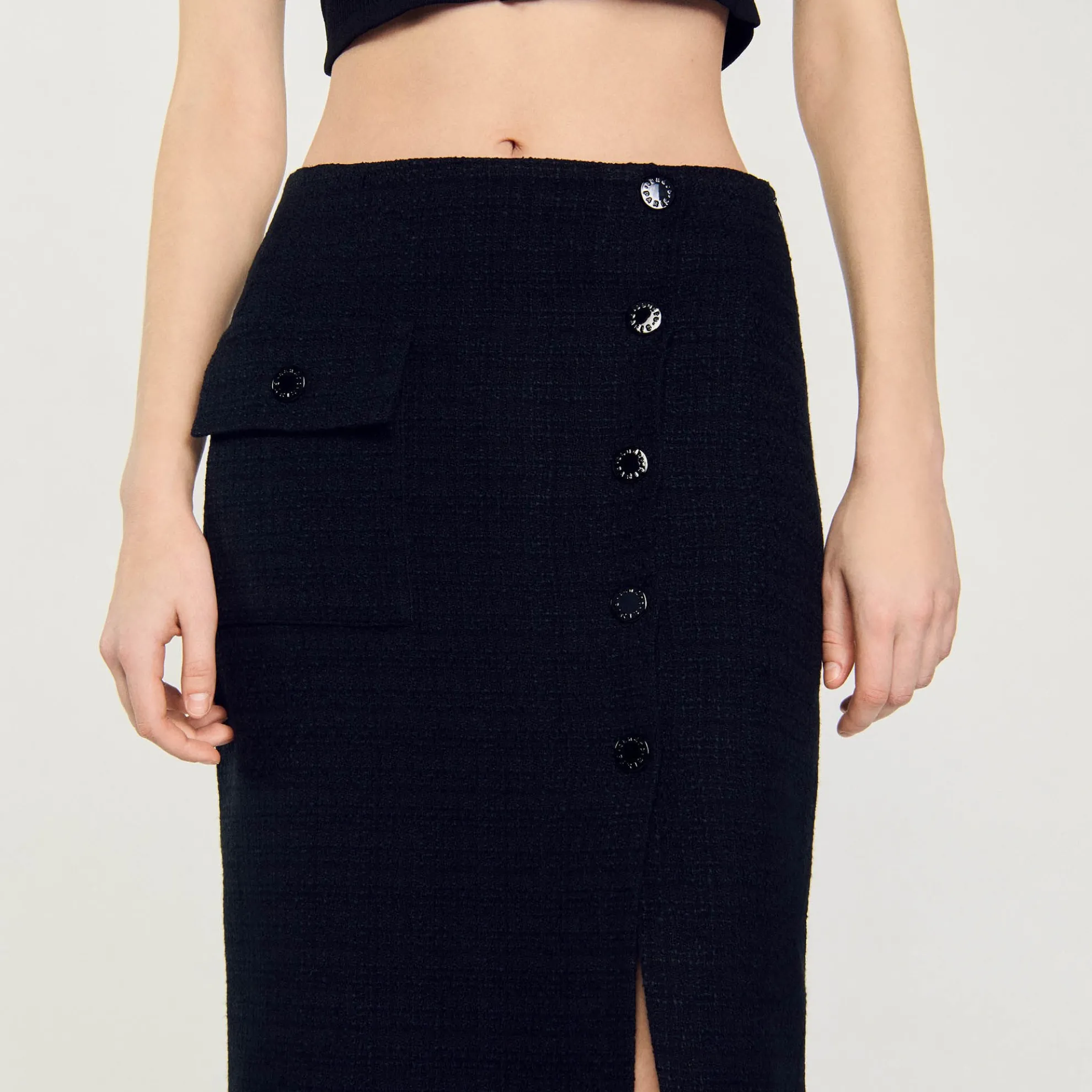 Halflange Tweed Rok