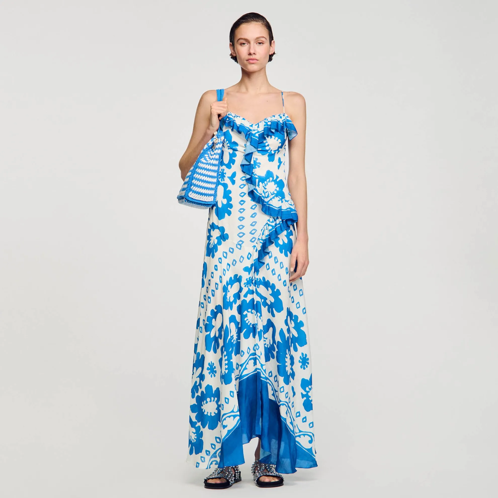 Jurk Met Ruches En Print