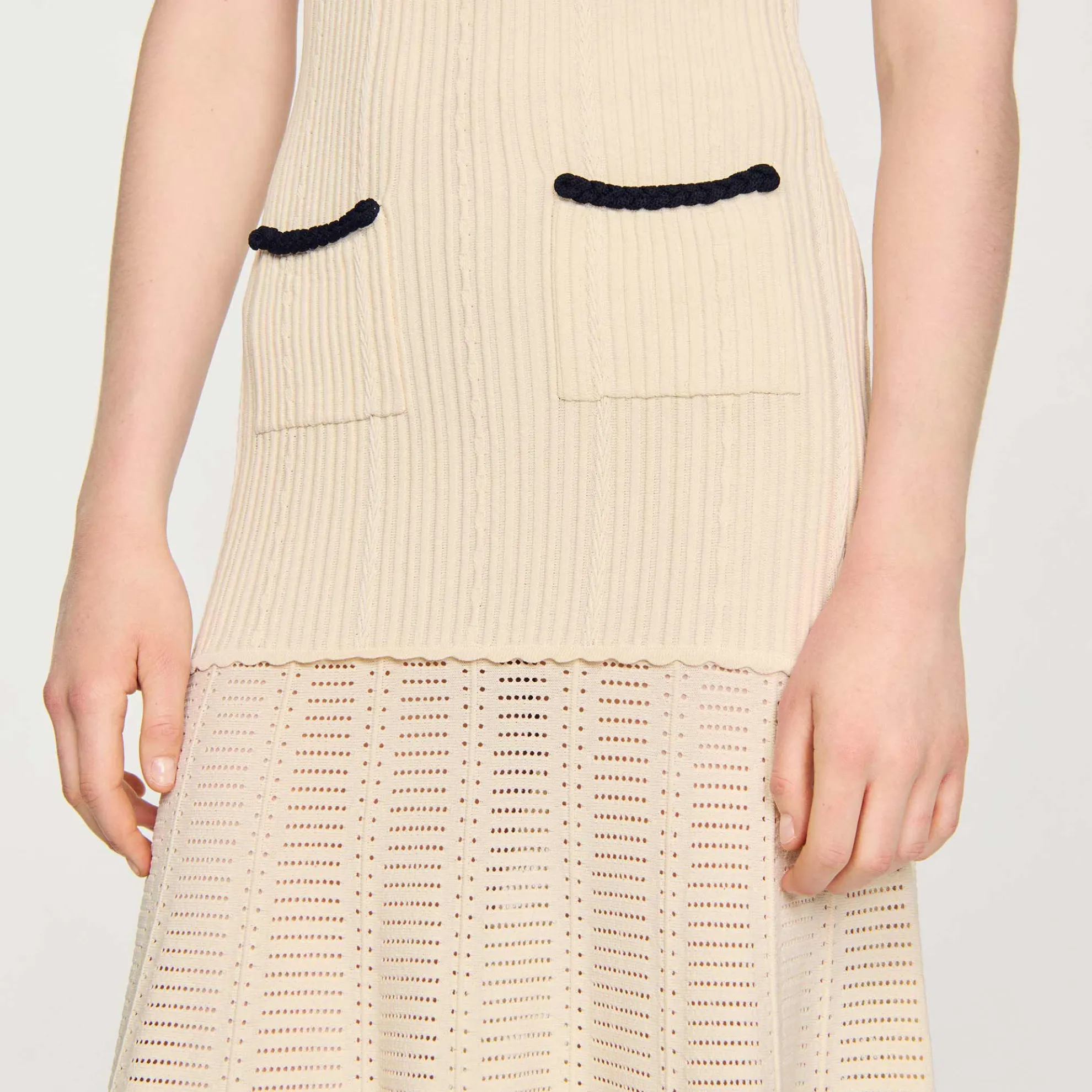 Jurk Pointillé Gebreid