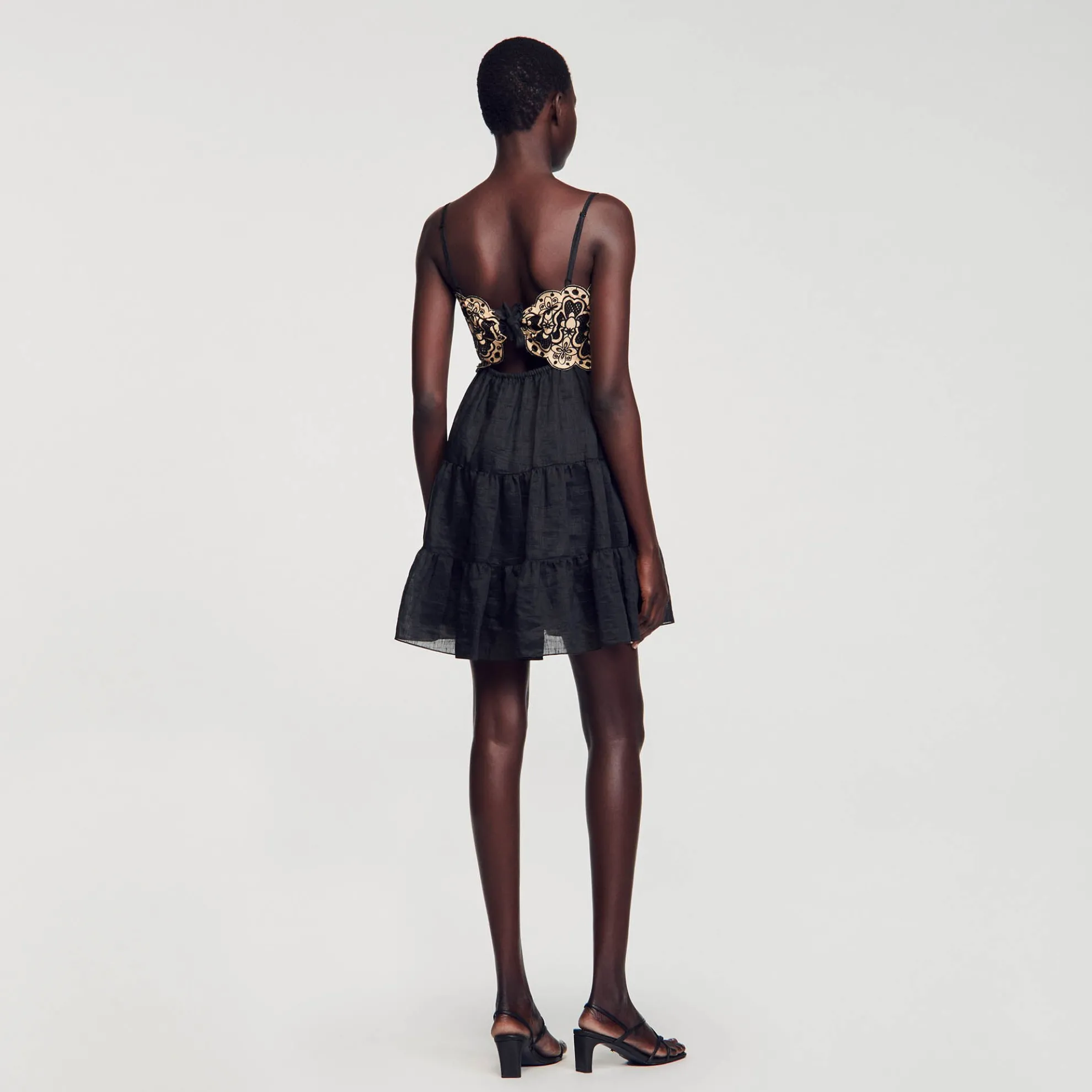 Jurk Tweekleurig Borduurwerk