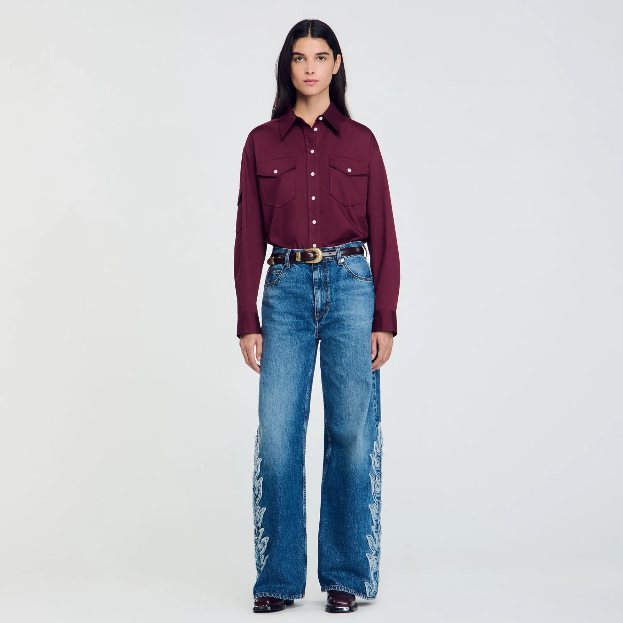 Katoenen Overhemdblouse