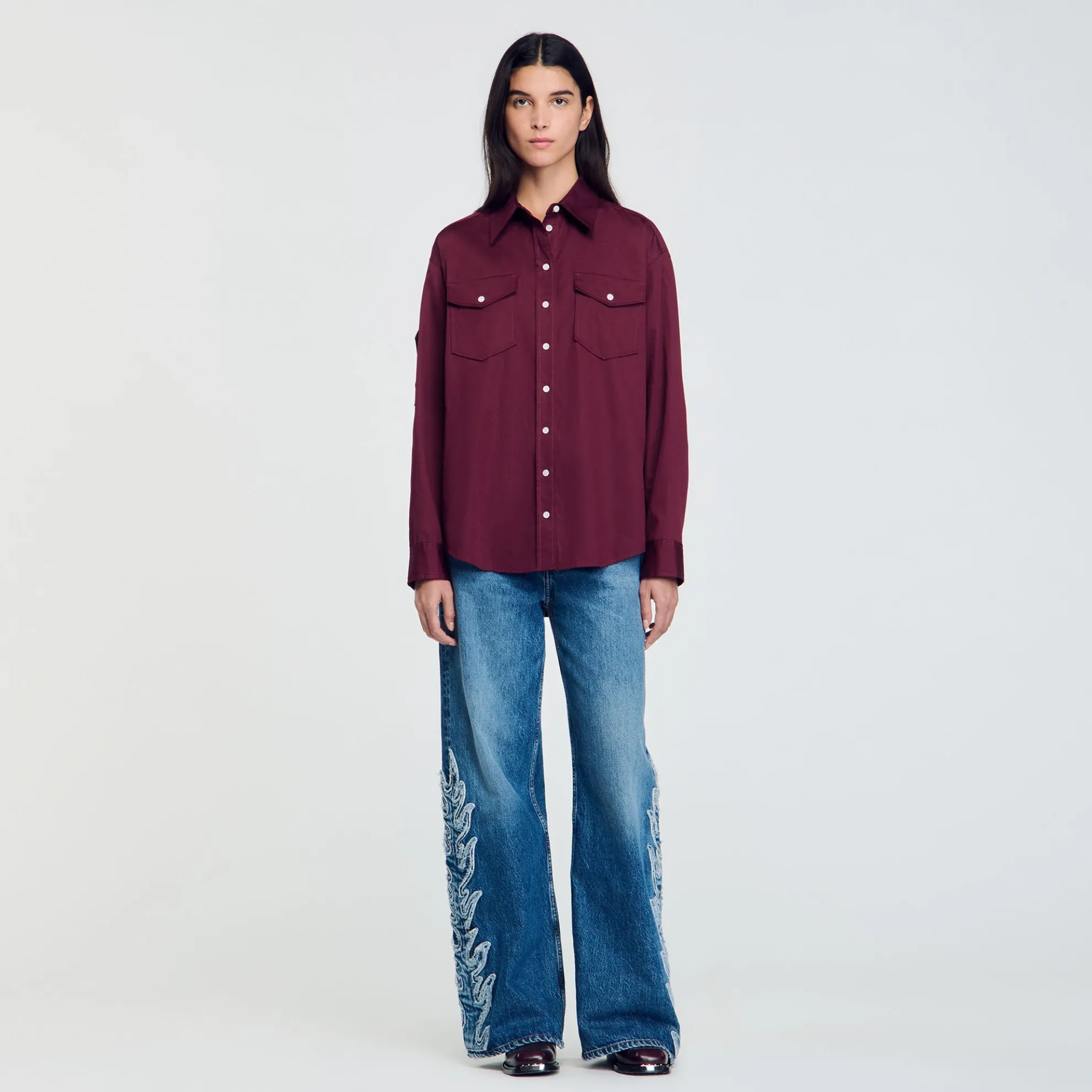 Katoenen Overhemdblouse