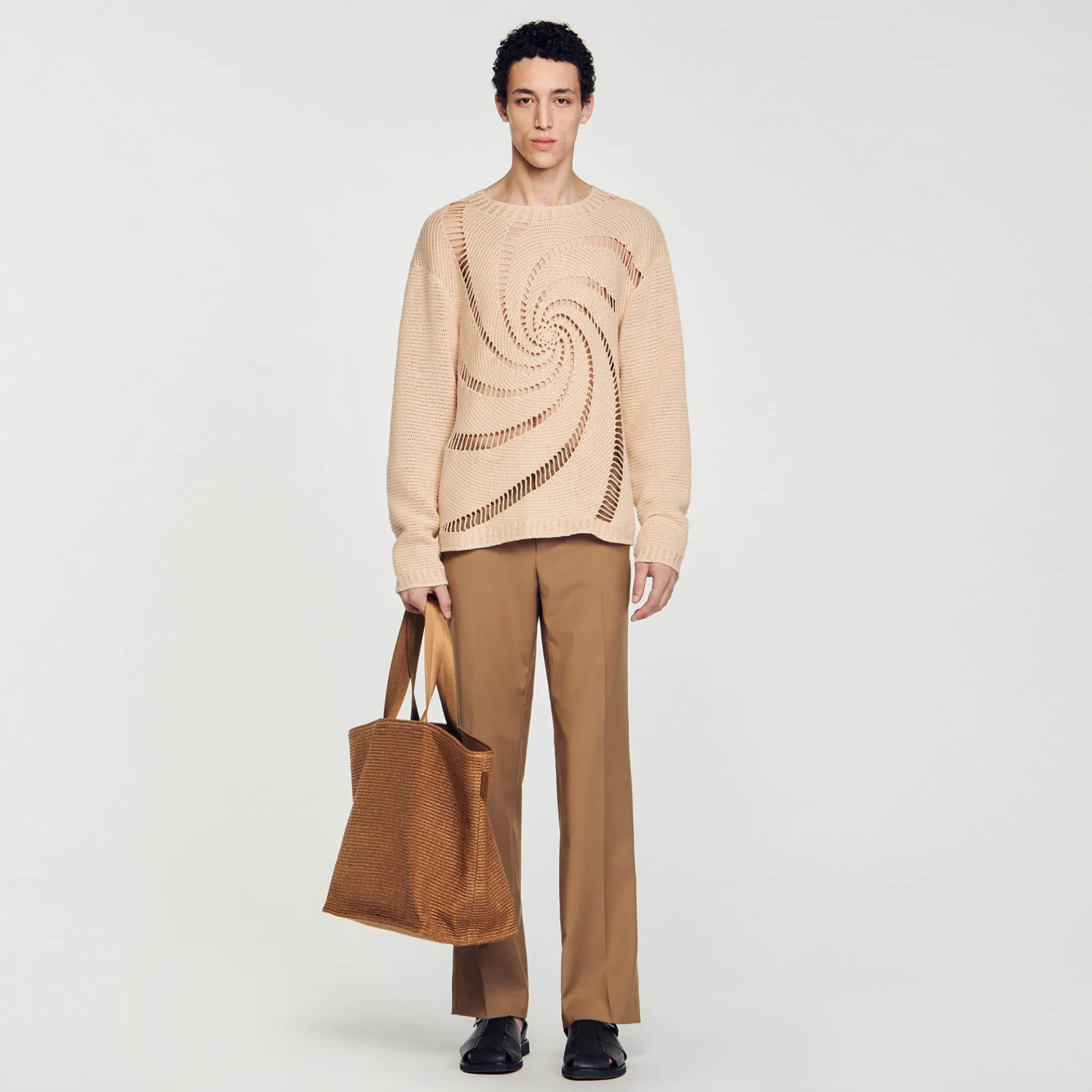 Katoenen Trui Haakwerk Spiraal