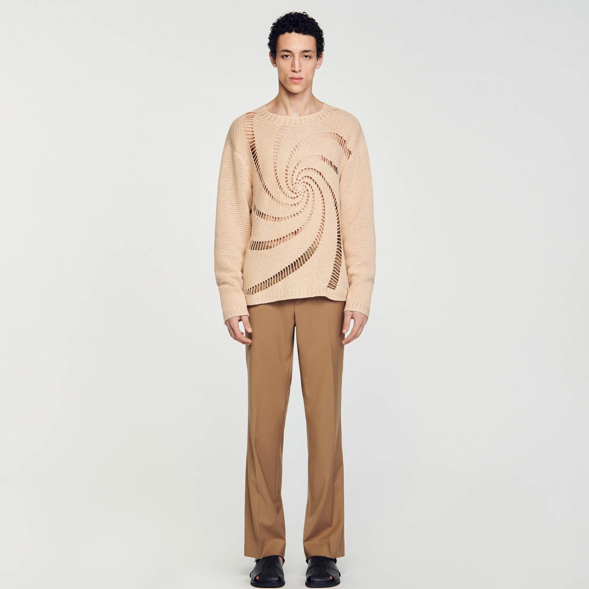 Katoenen Trui Haakwerk Spiraal