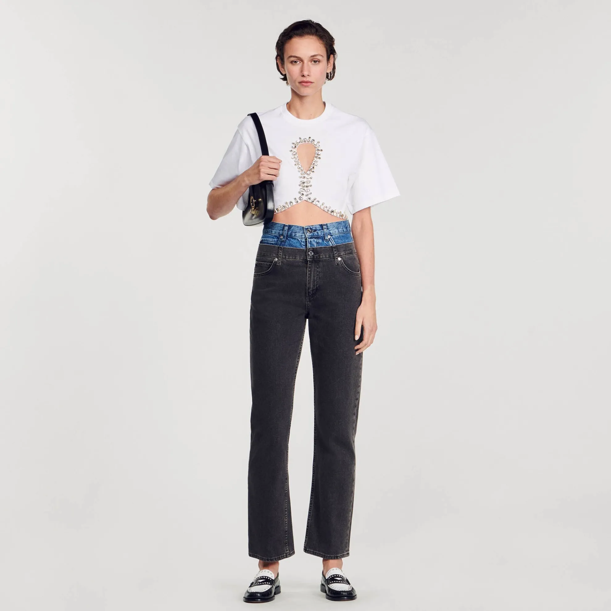 Kort T-shirt Met Stras