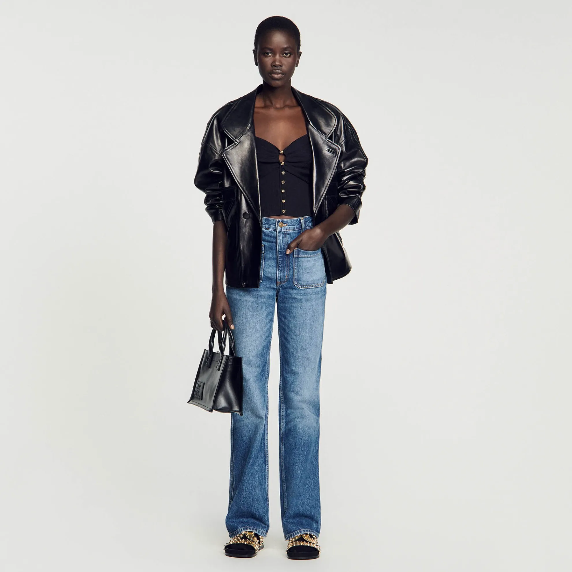 Kort Vest Met Ribbels