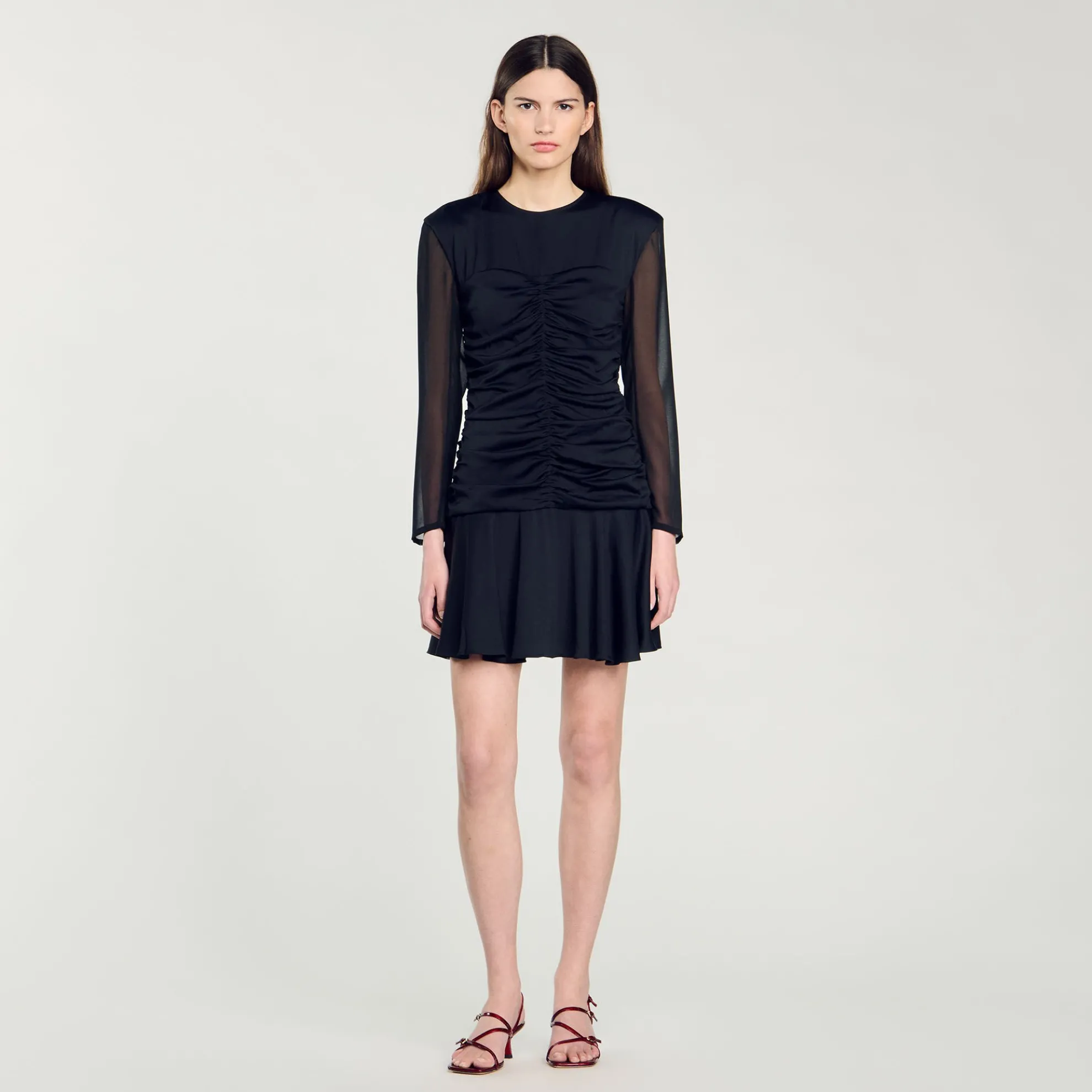 Korte Gedrapeerde Jurk