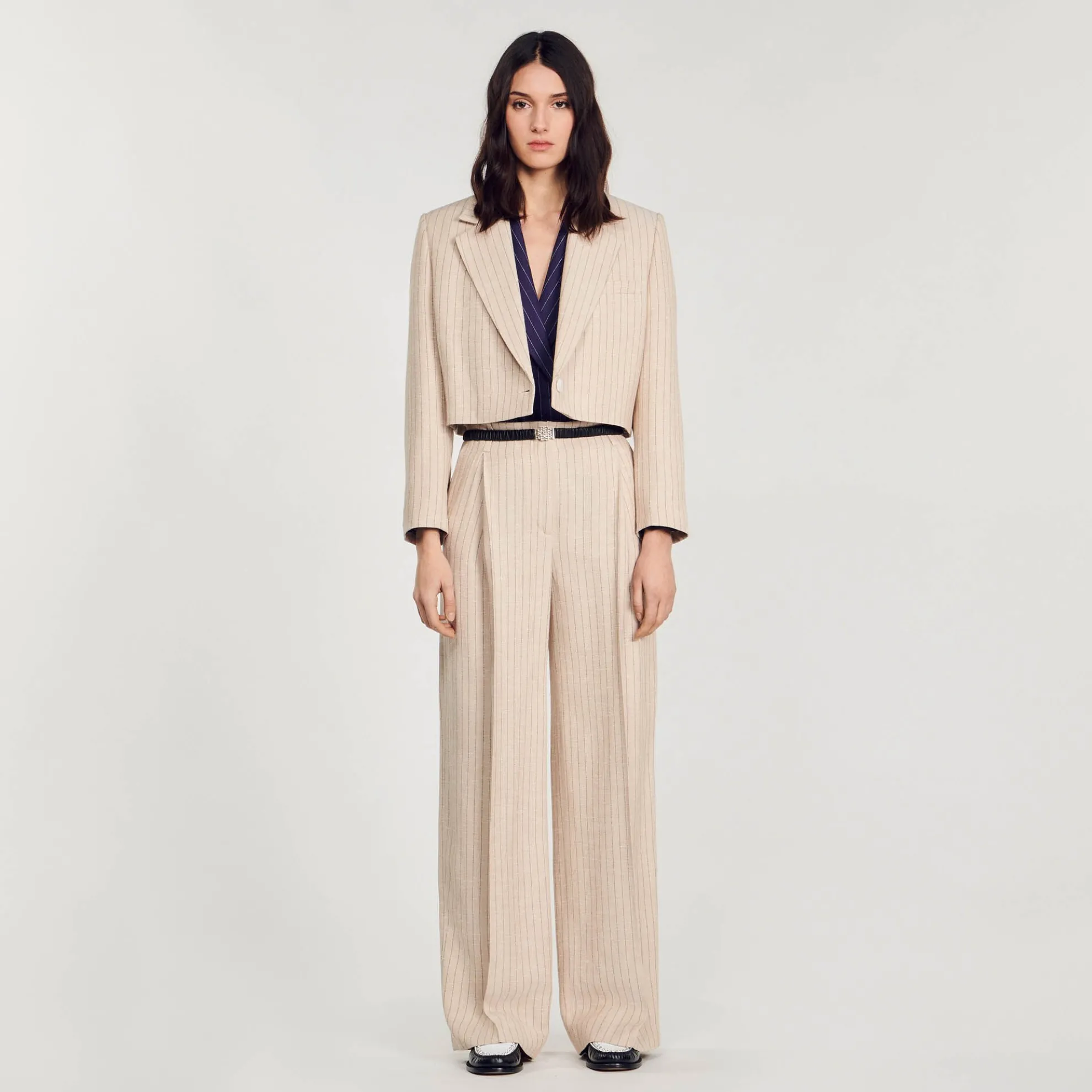 Korte Gestreepte Blazer