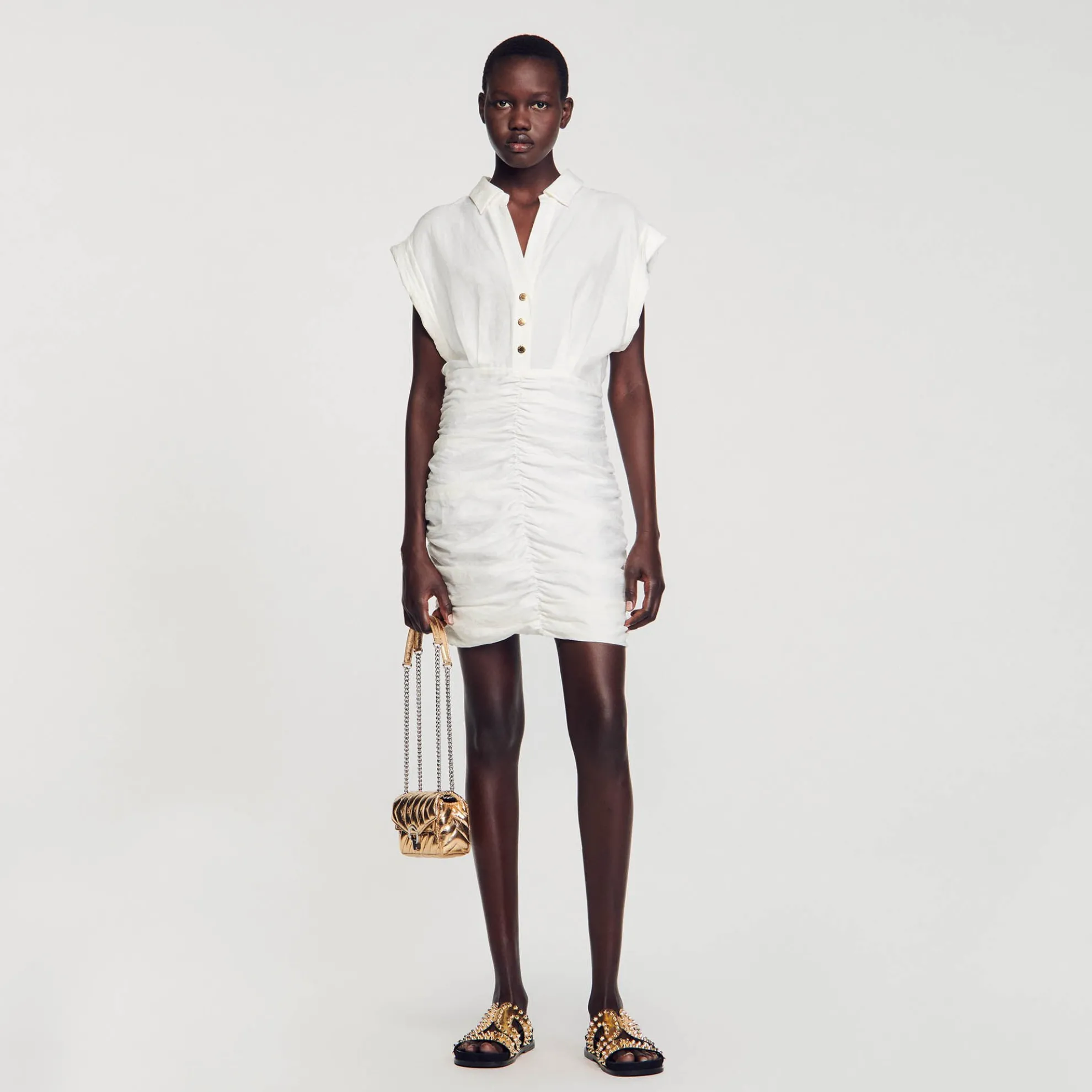 Korte Jurk Gedrapeerd