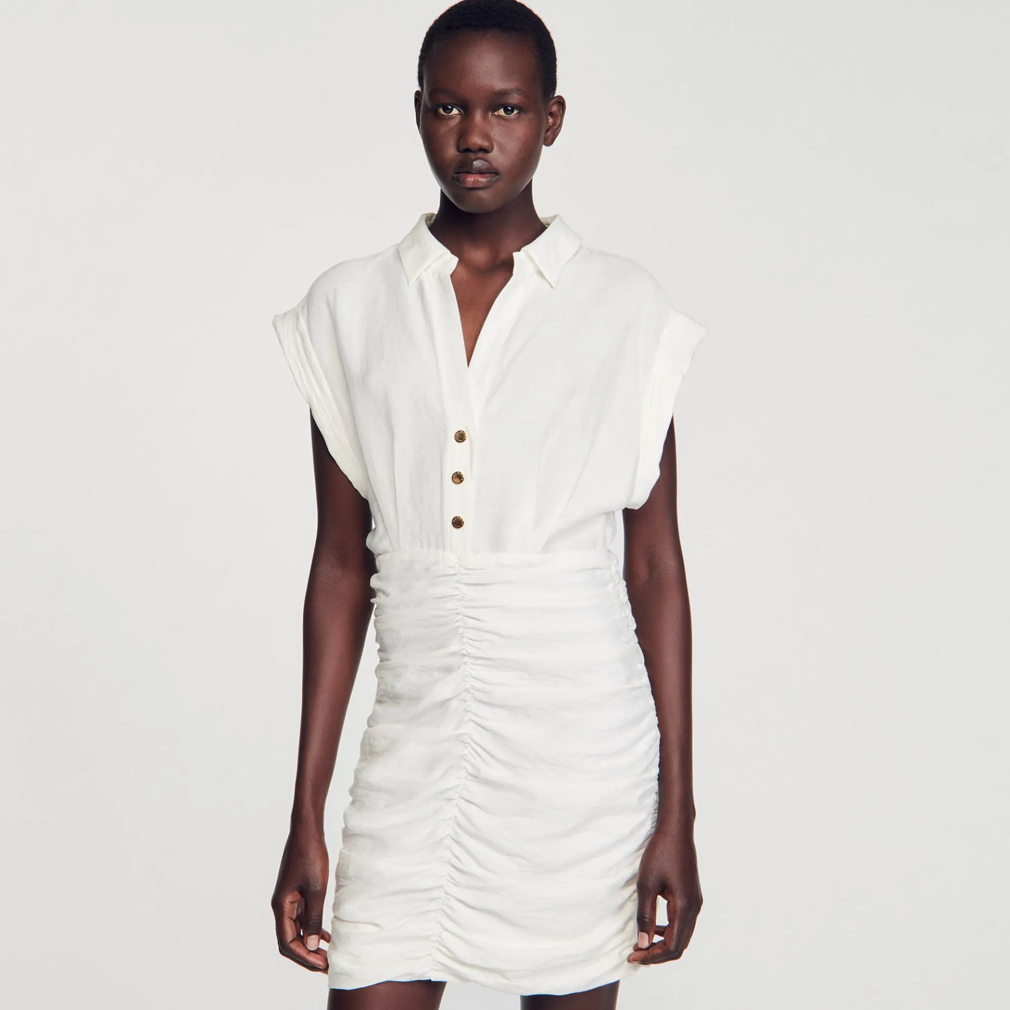 Korte Jurk Gedrapeerd