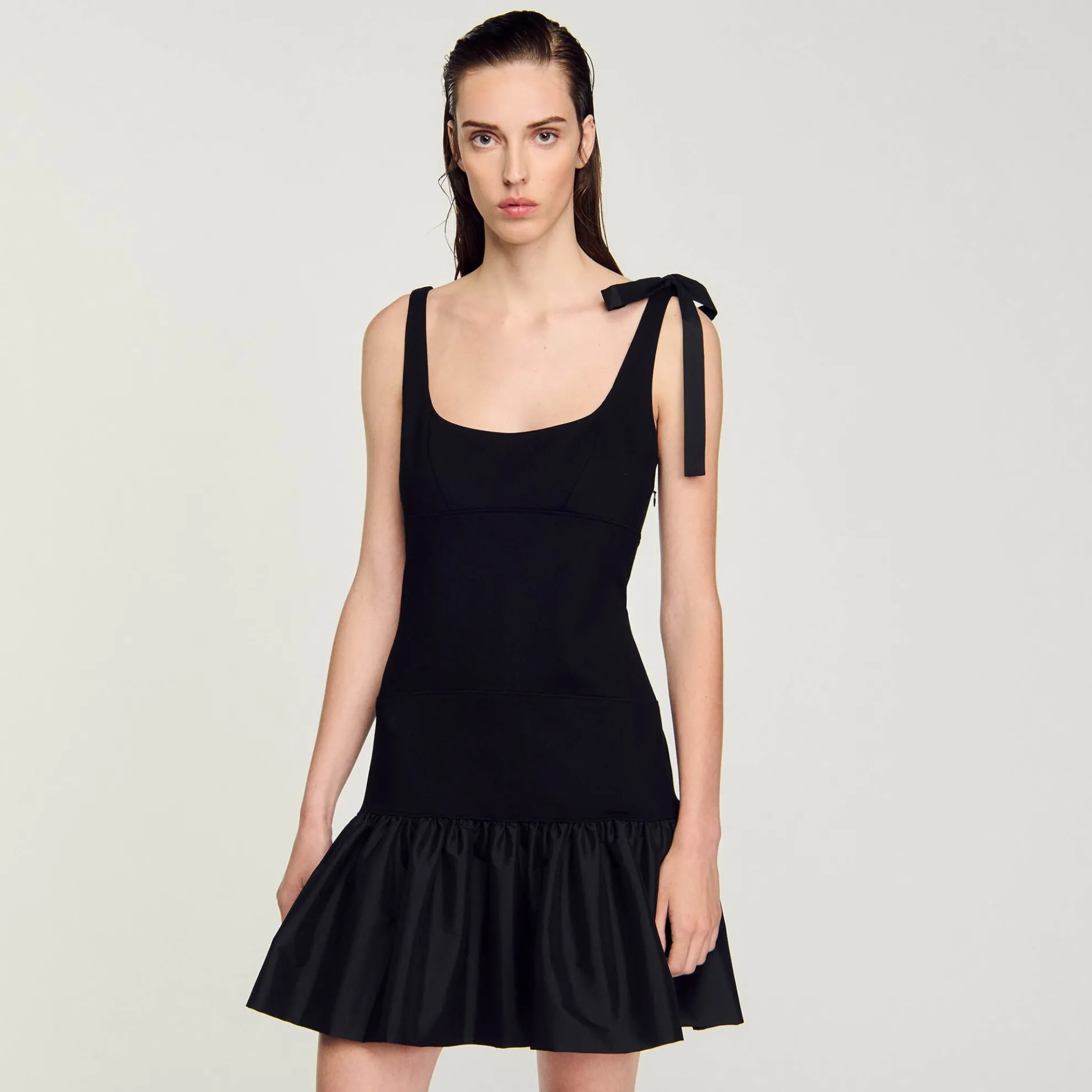 Korte Jurk Van 2 Stoffen