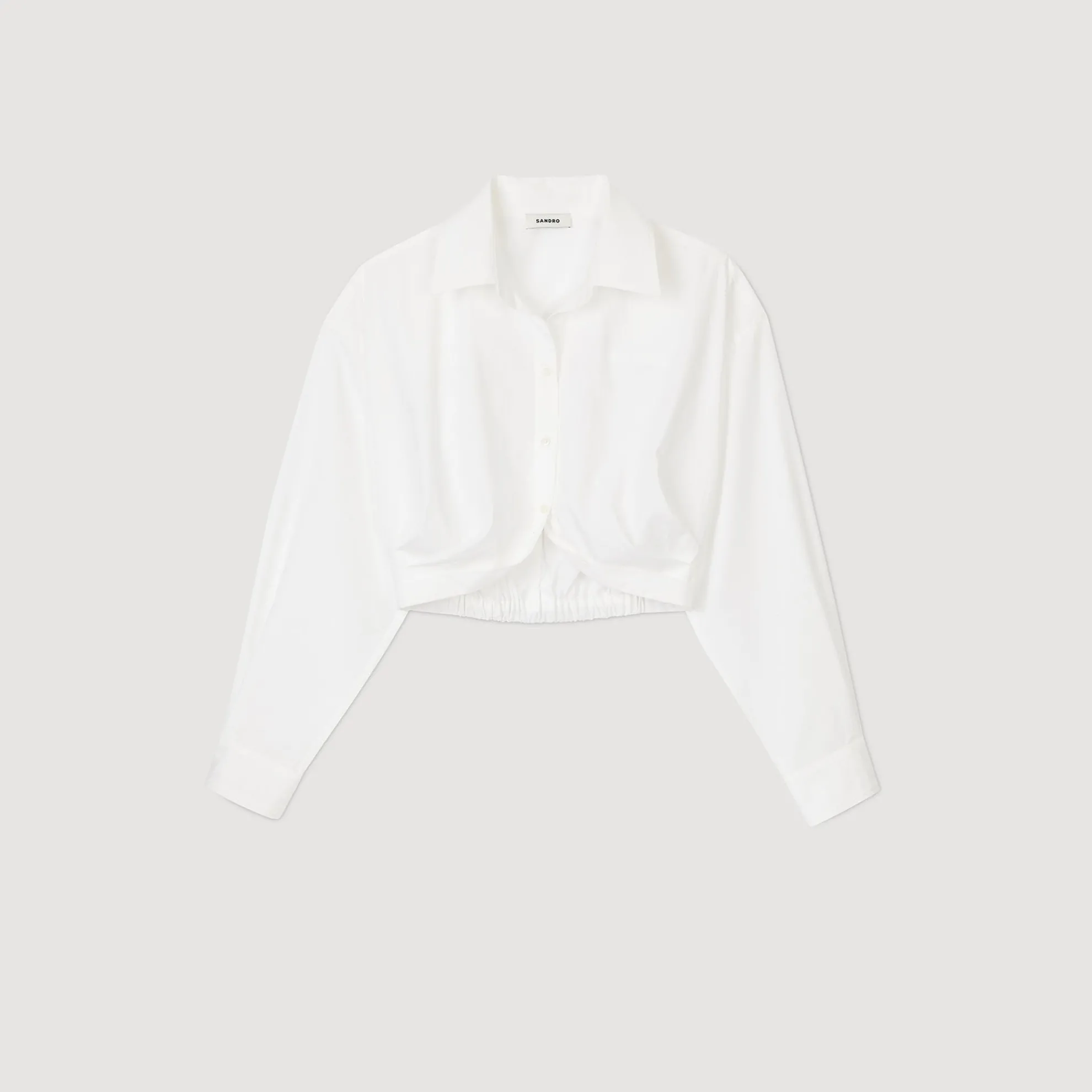 Korte Overhemdblouse Met Overslag